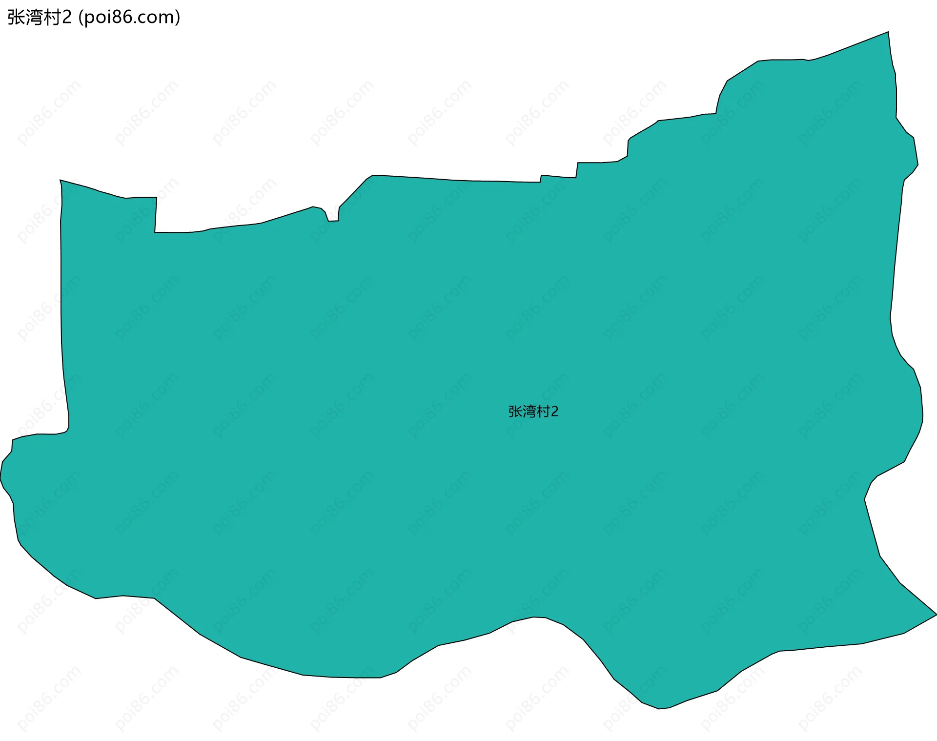张湾村2边界地图