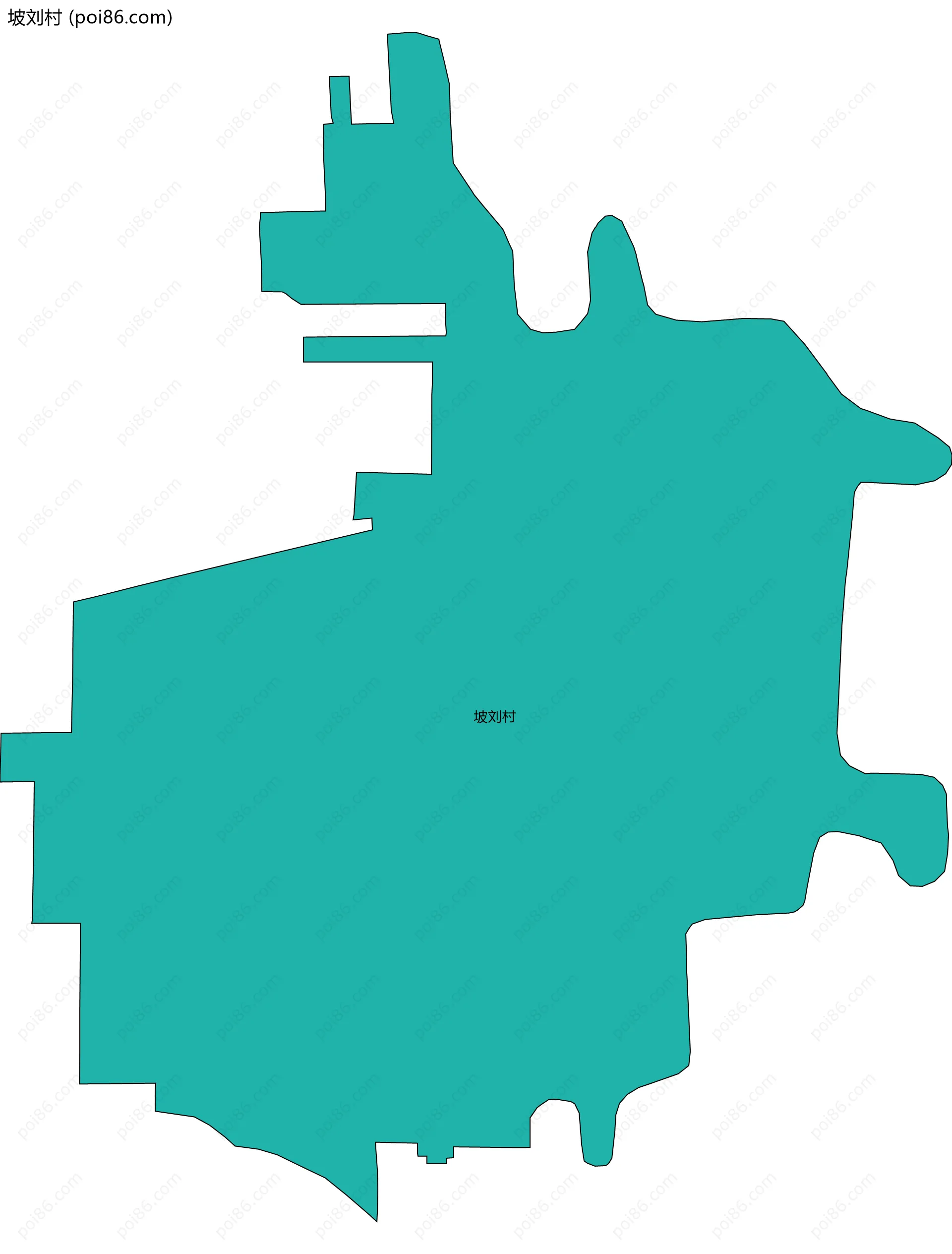 坡刘村边界地图