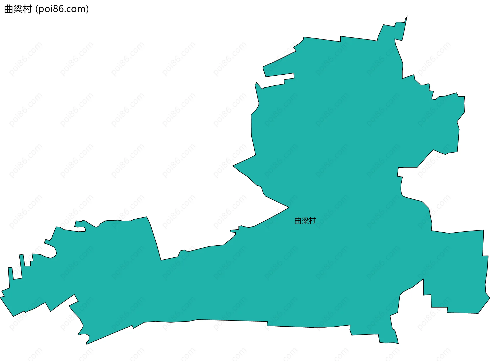 曲梁村边界地图