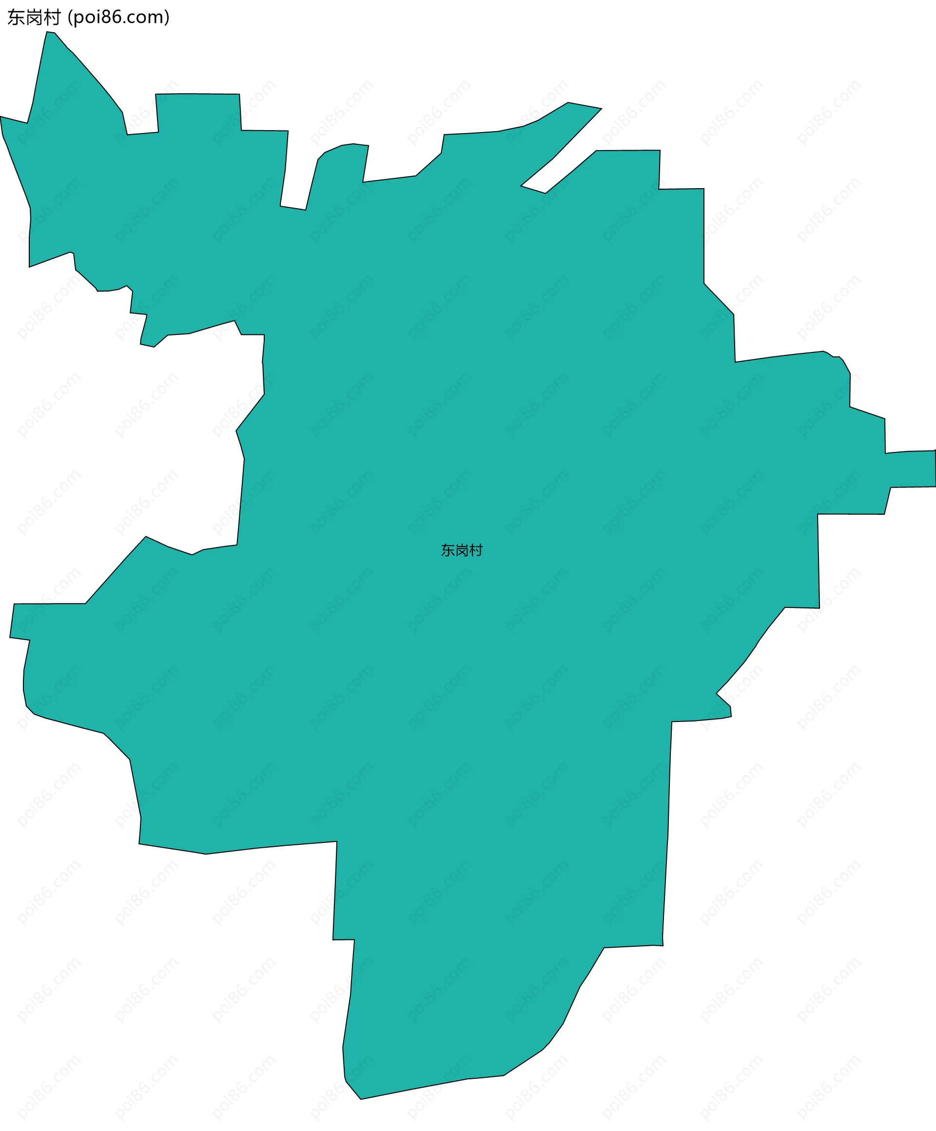 东岗村边界地图