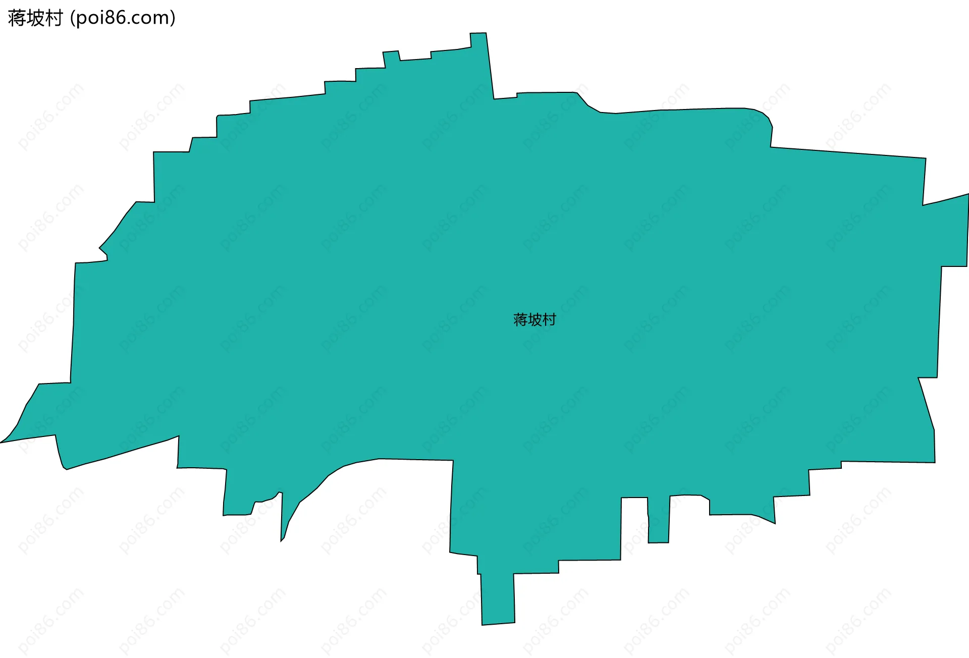 蒋坡村边界地图