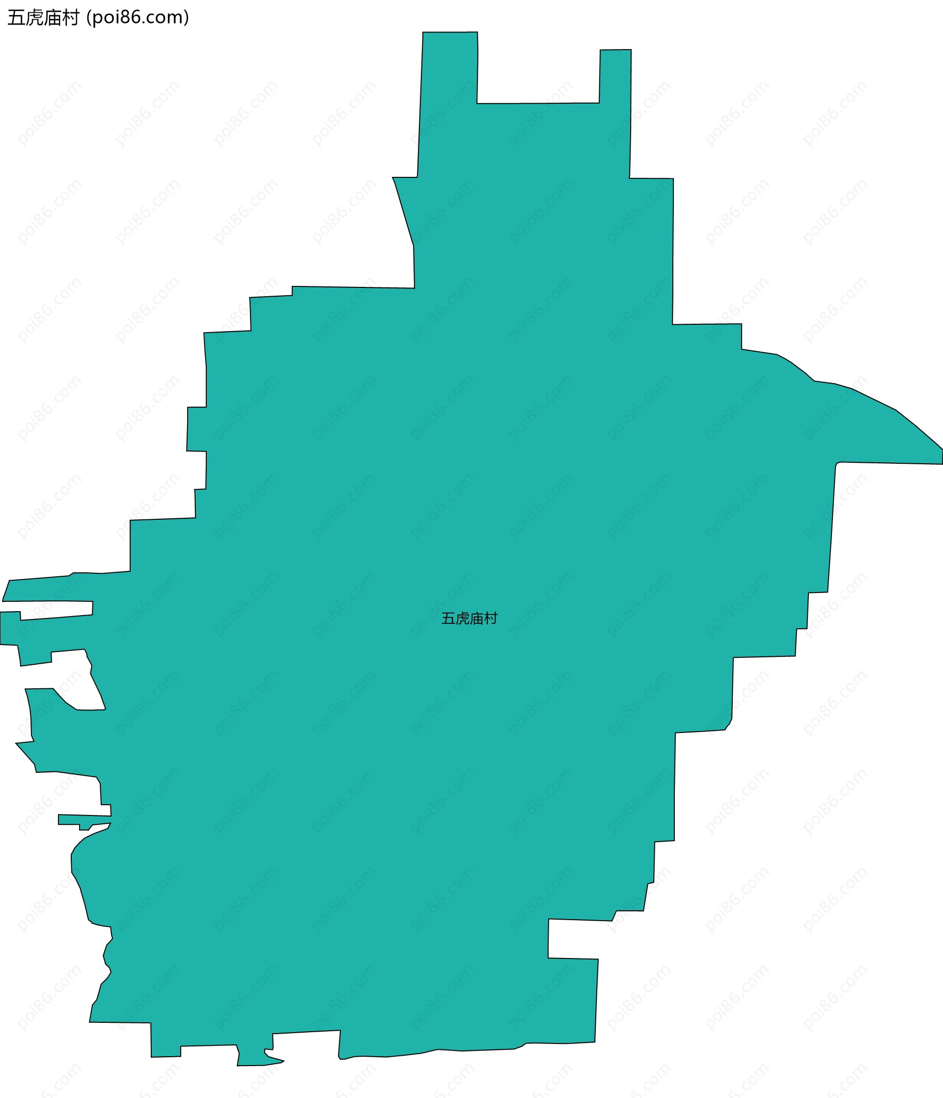 五虎庙村边界地图