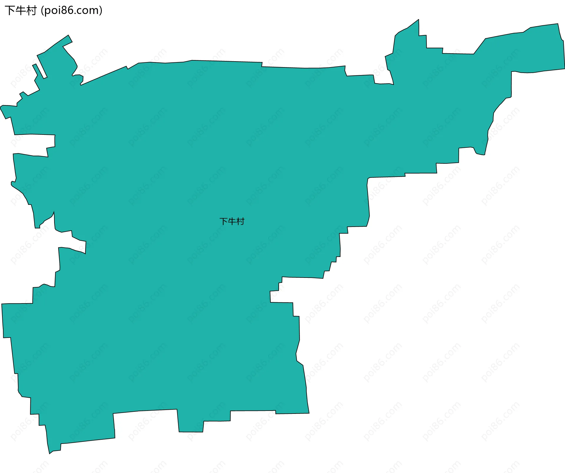 下牛村边界地图