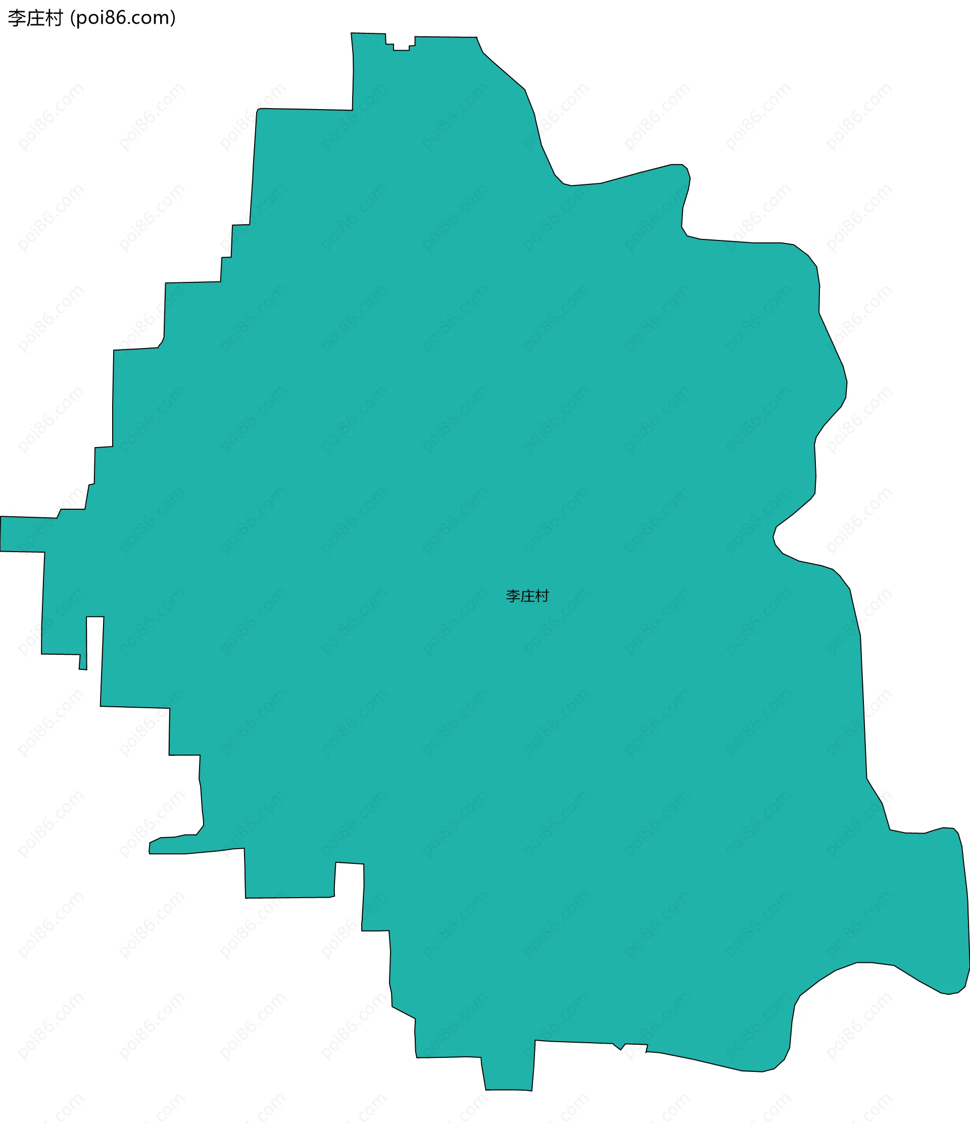 李庄村边界地图