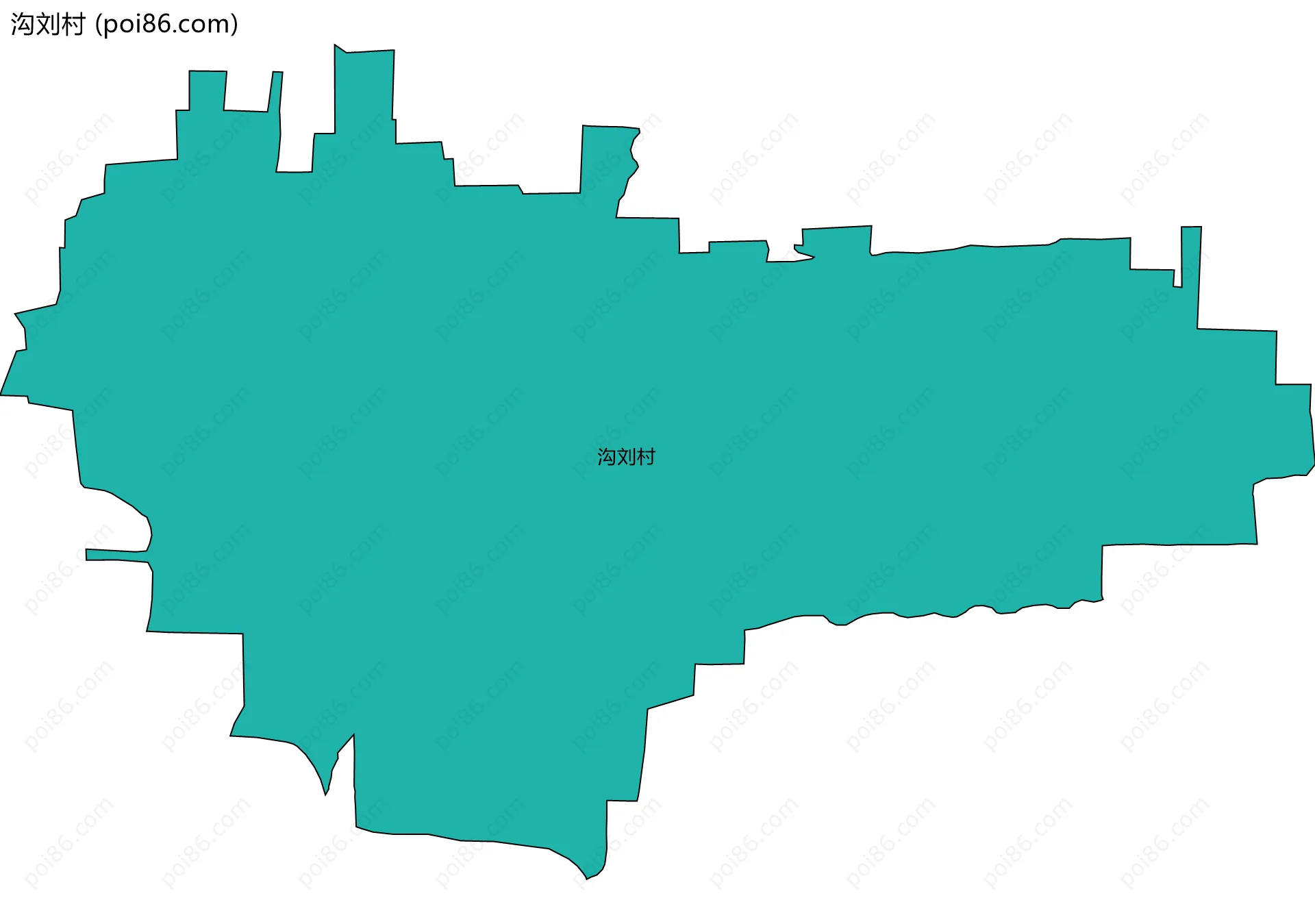 沟刘村边界地图