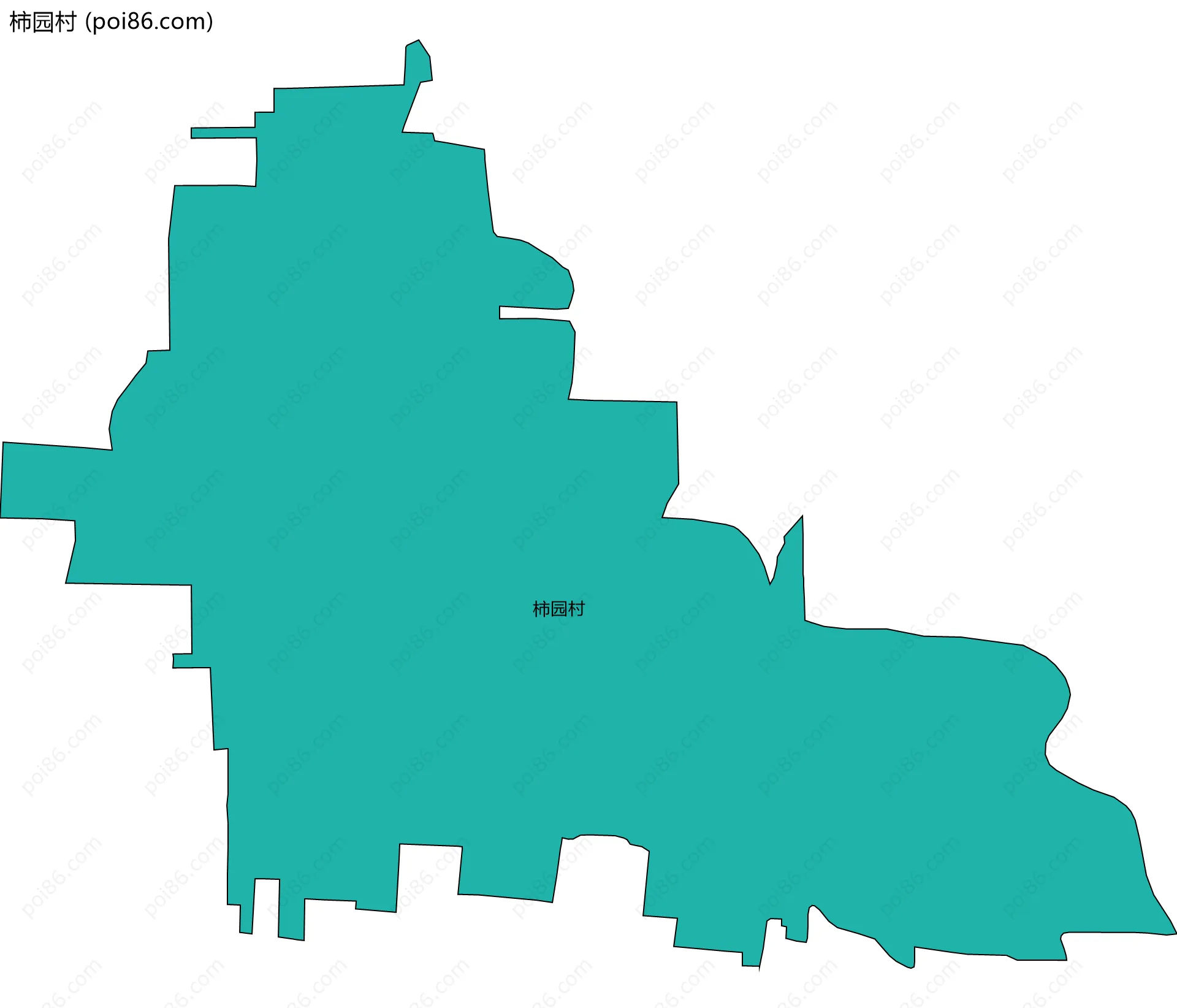 柿园村边界地图