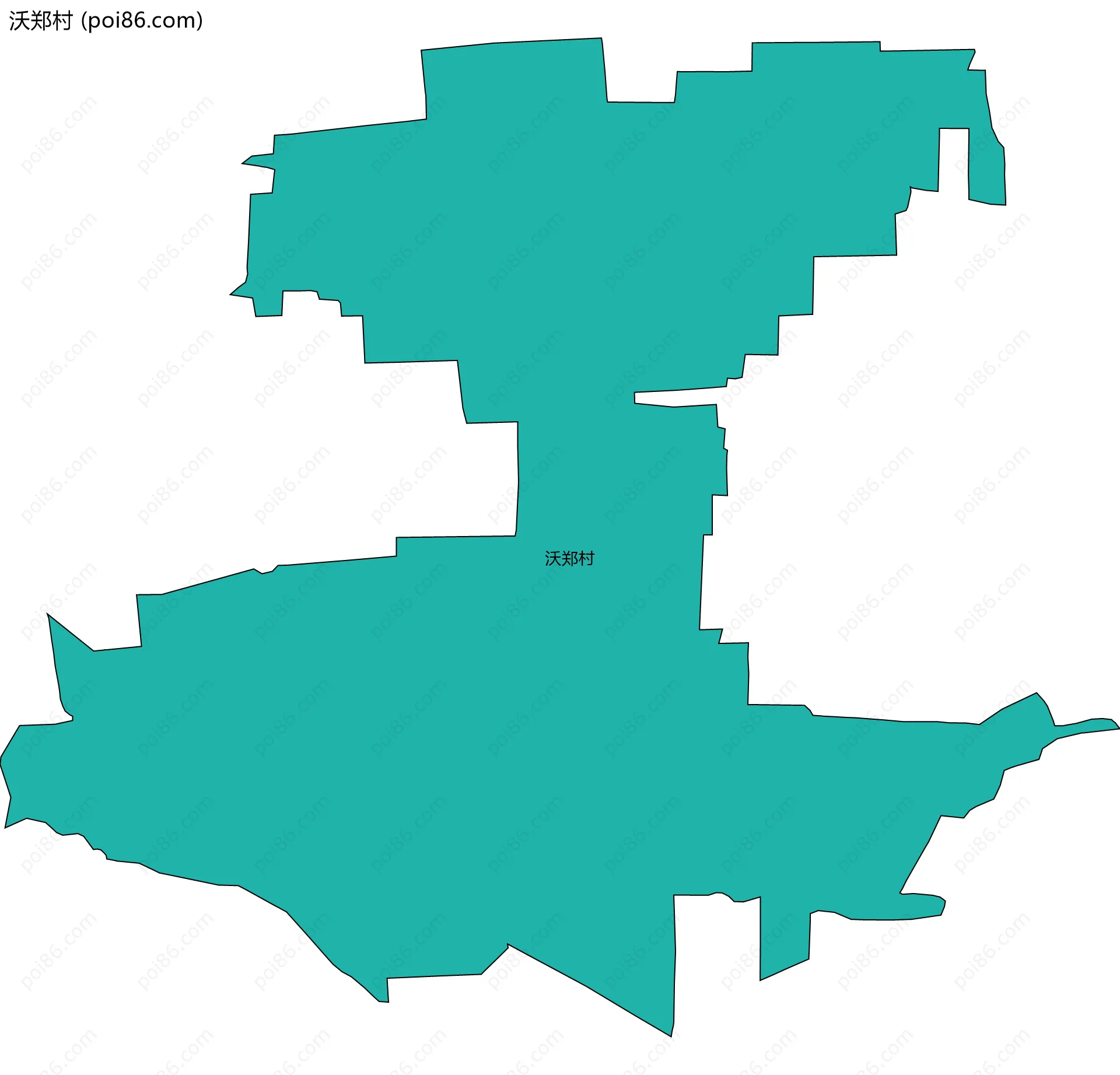 沃郑村边界地图