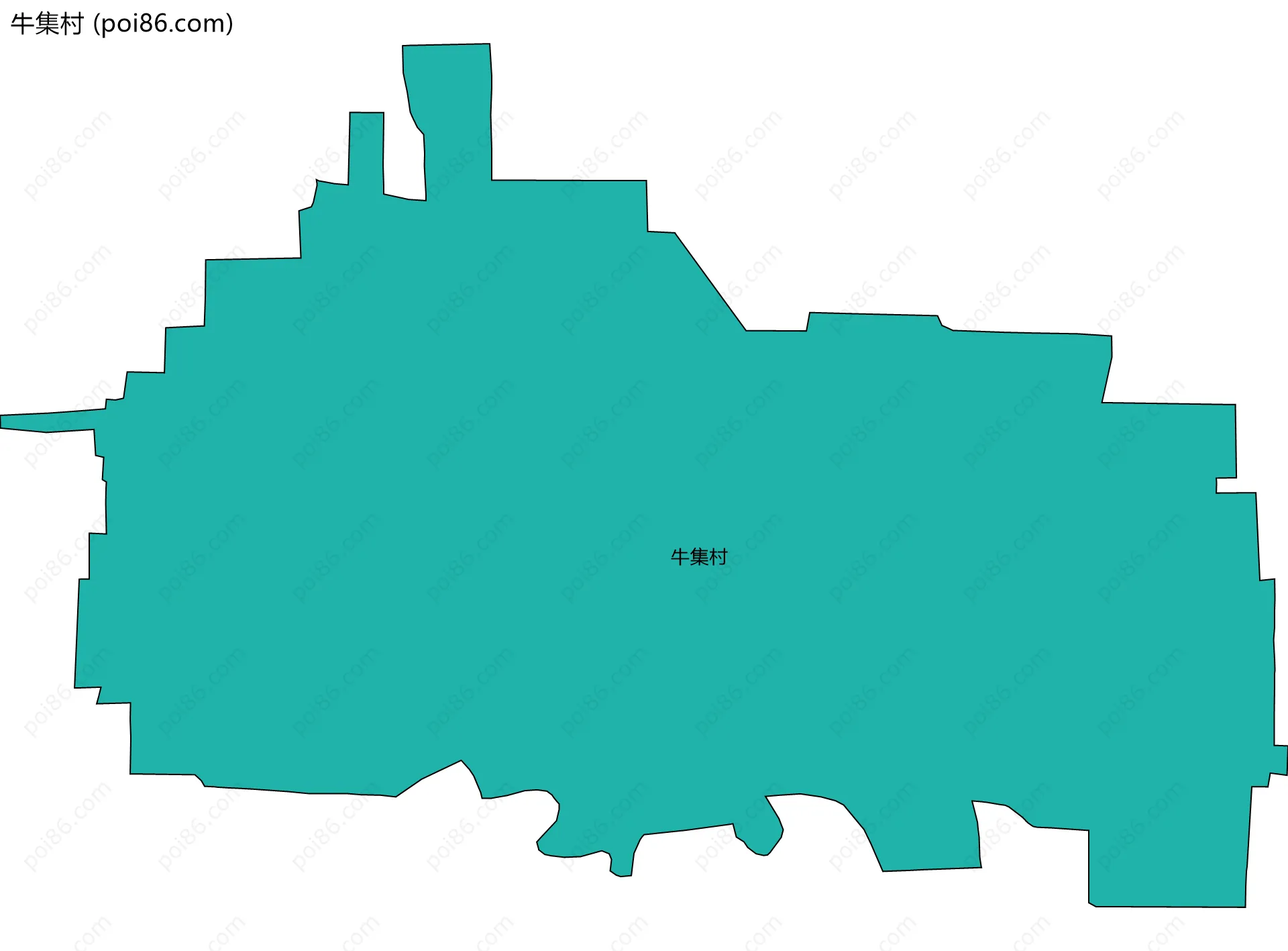 牛集村边界地图