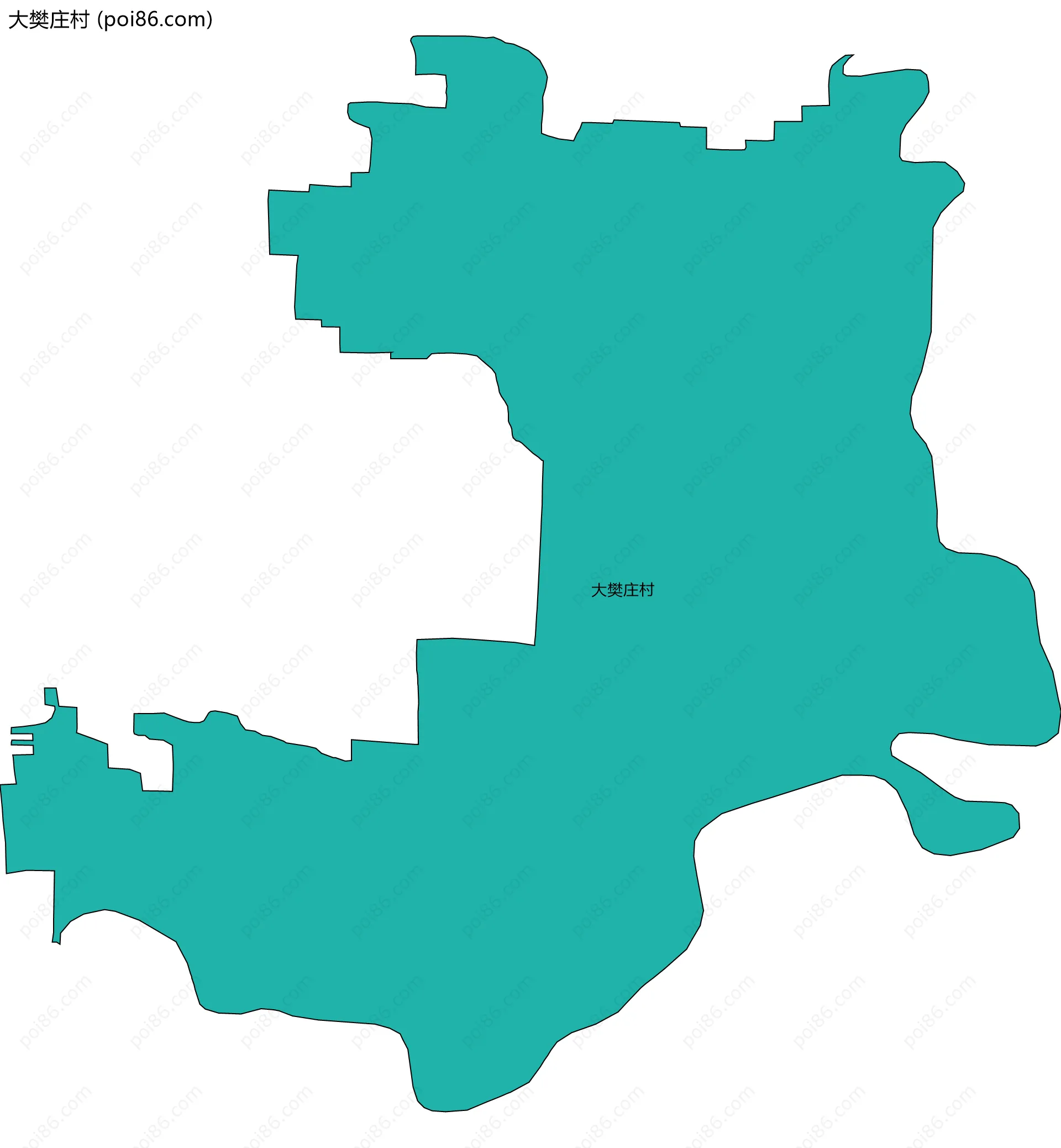 大樊庄村边界地图