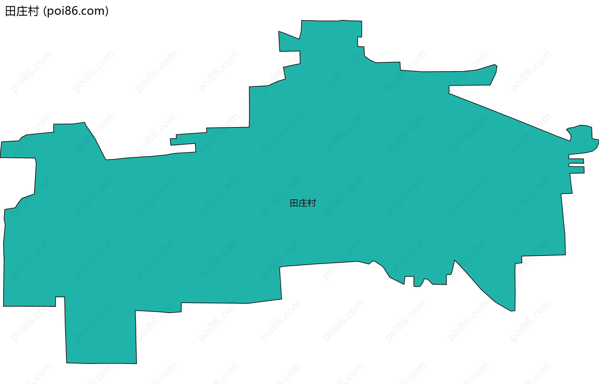 田庄村边界地图
