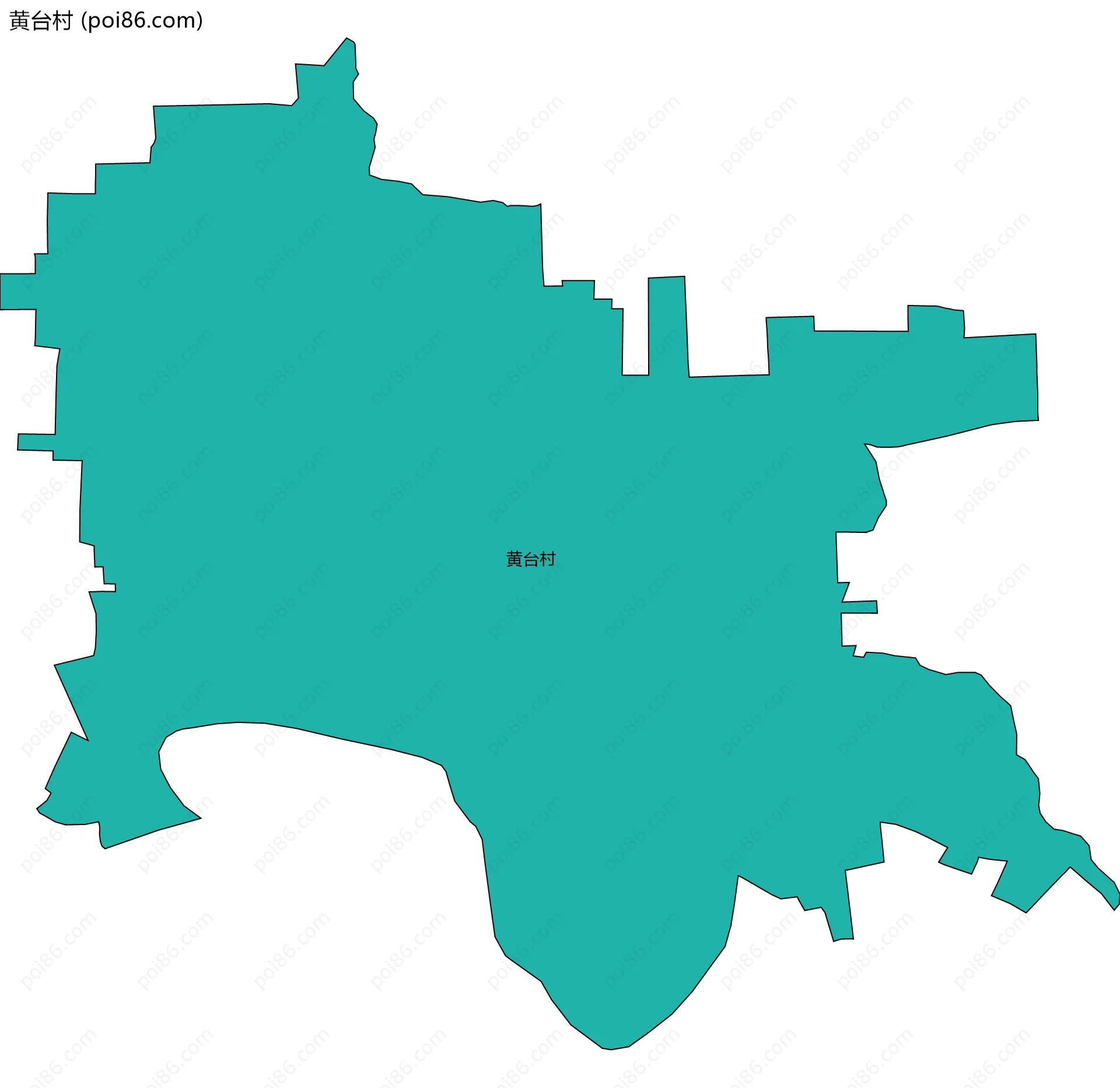 黄台村边界地图