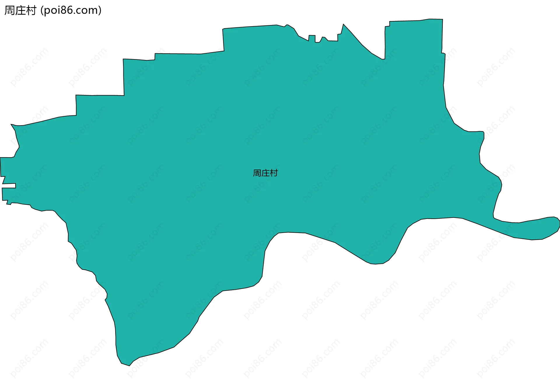 周庄村边界地图