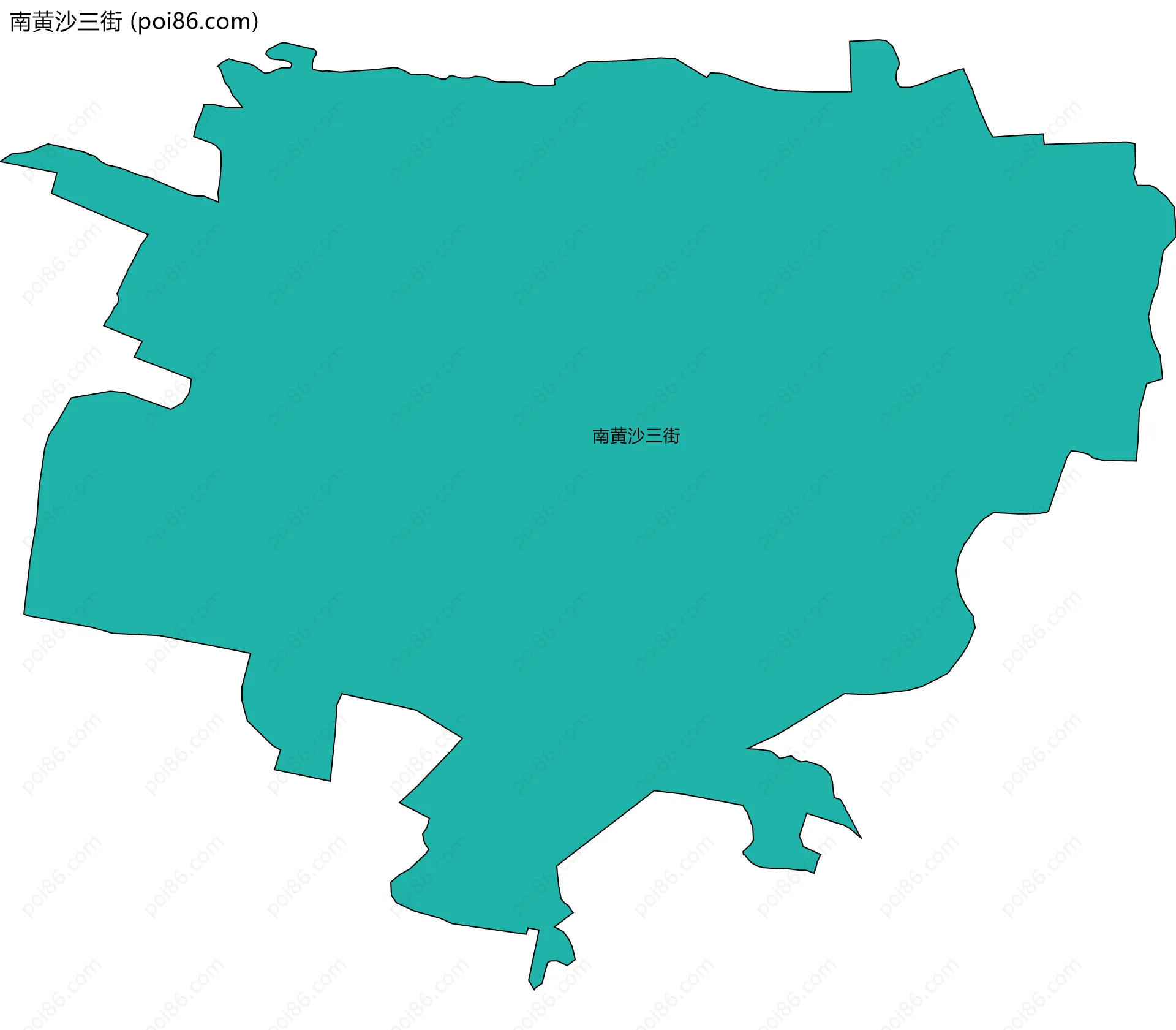 南黄沙三街边界地图