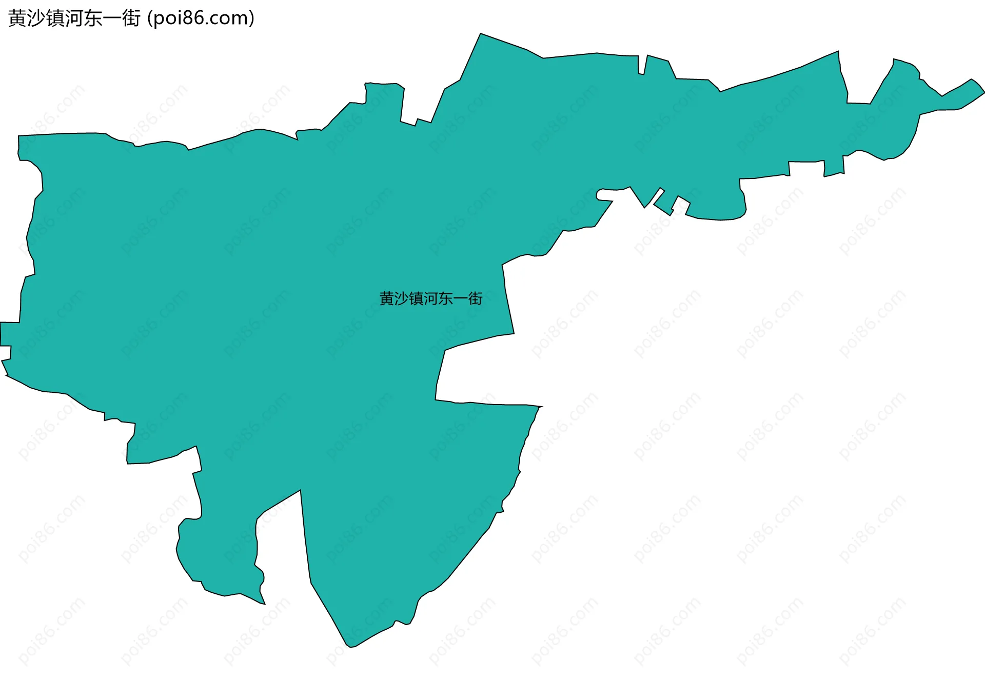 黄沙镇河东一街边界地图