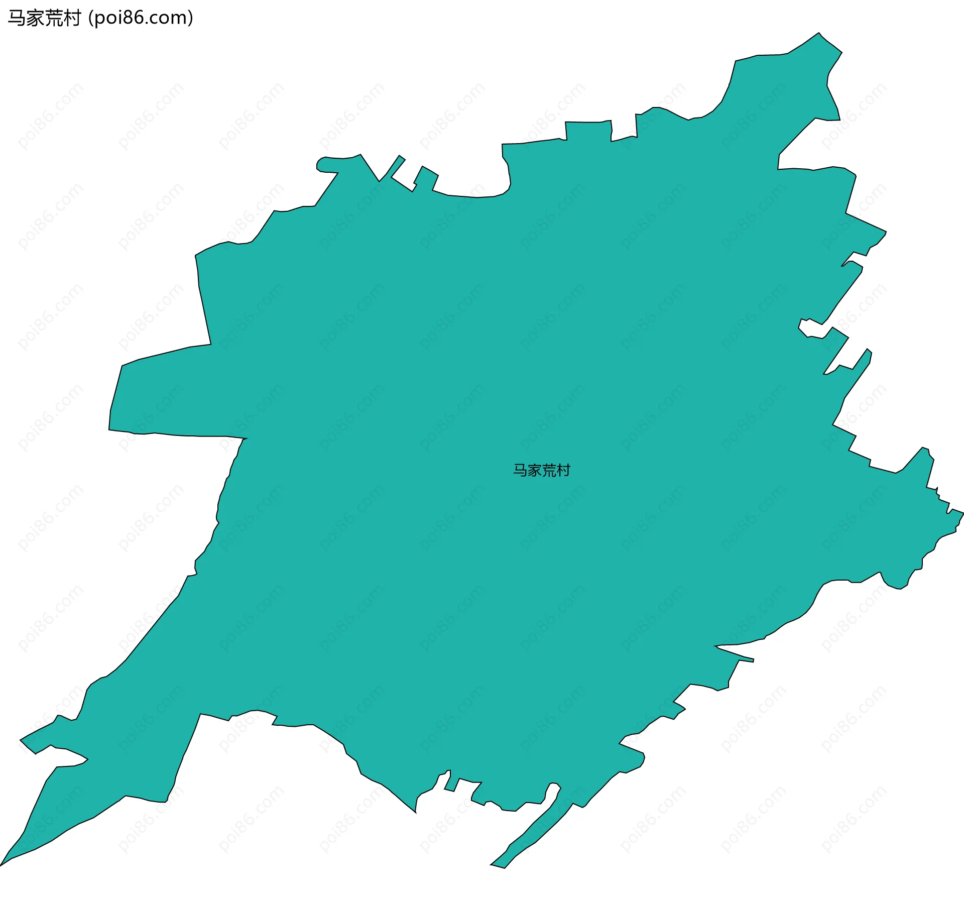 马家荒村边界地图
