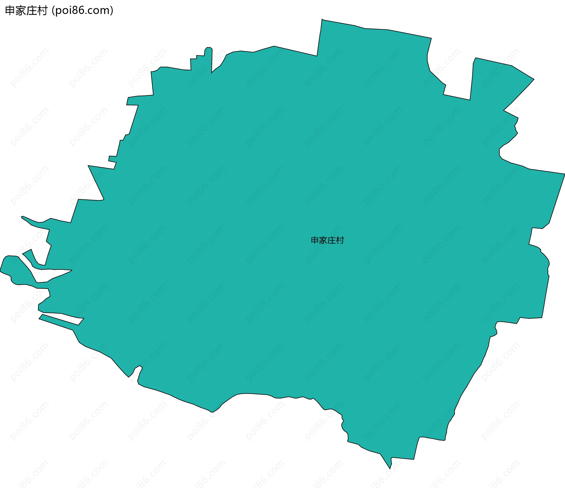 申家庄村边界地图