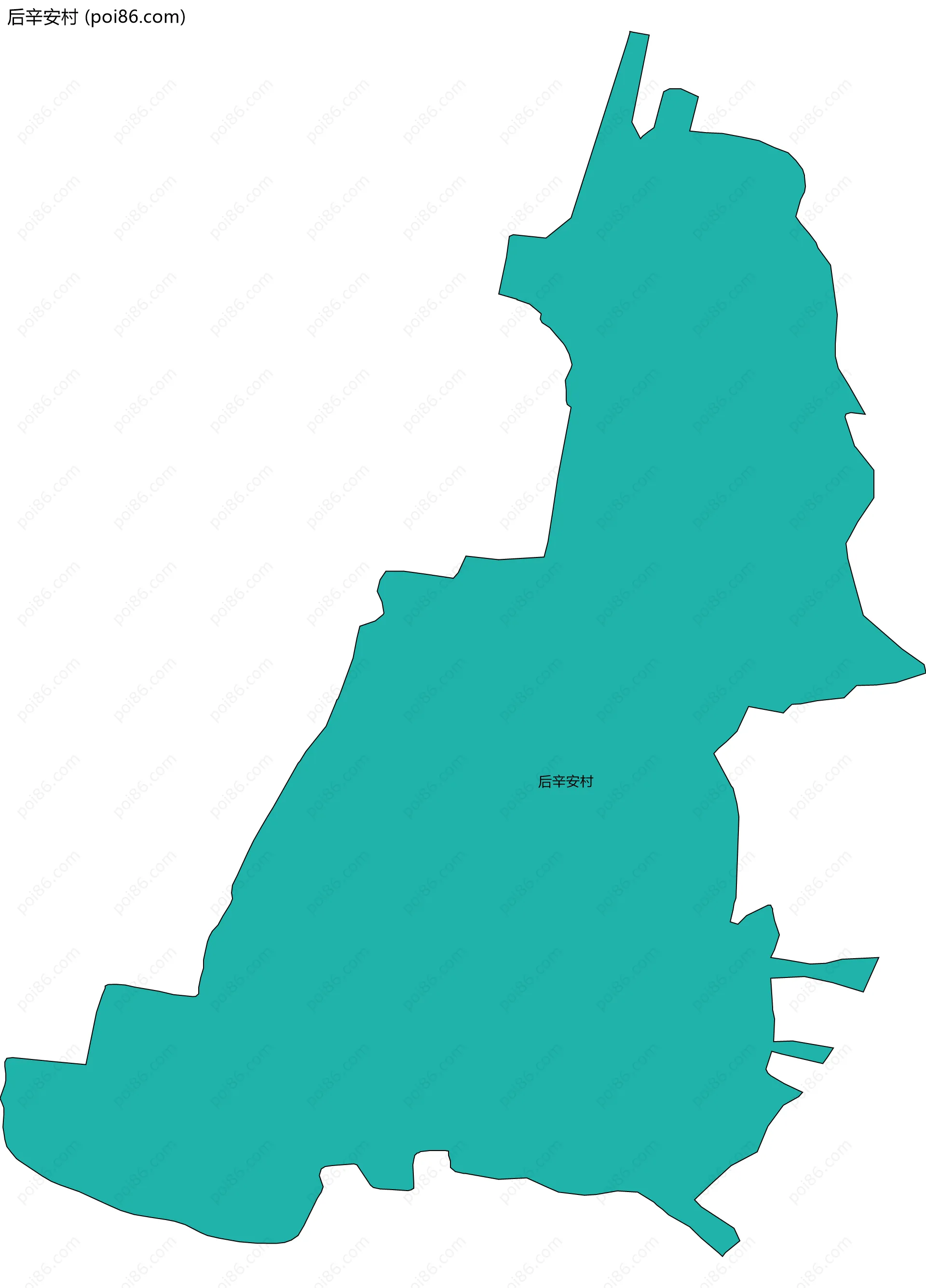 后辛安村边界地图