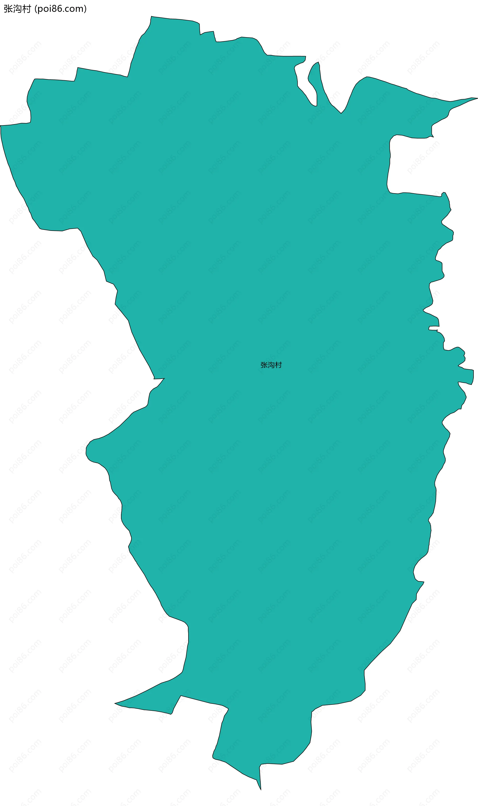 张沟村边界地图