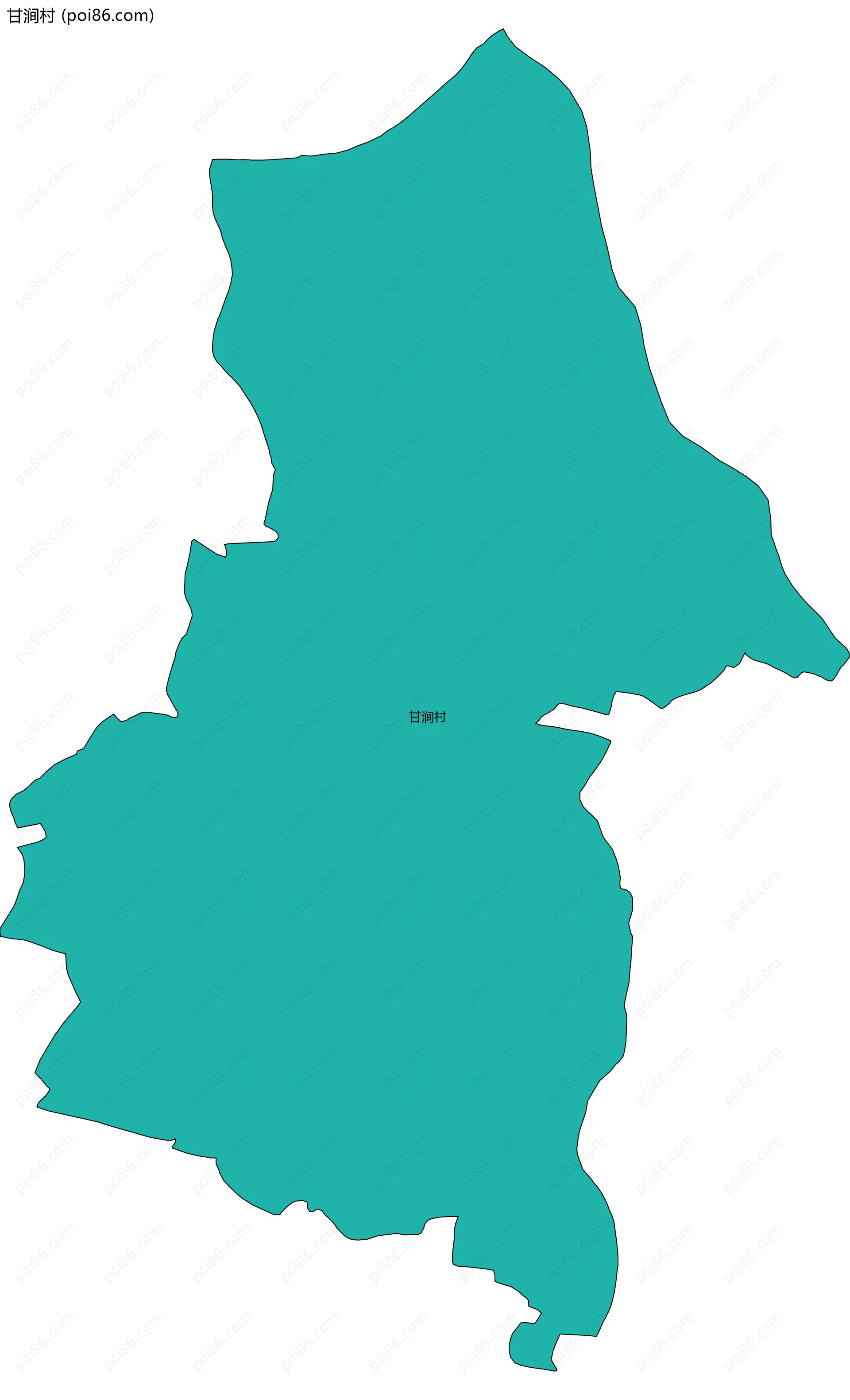 甘涧村边界地图