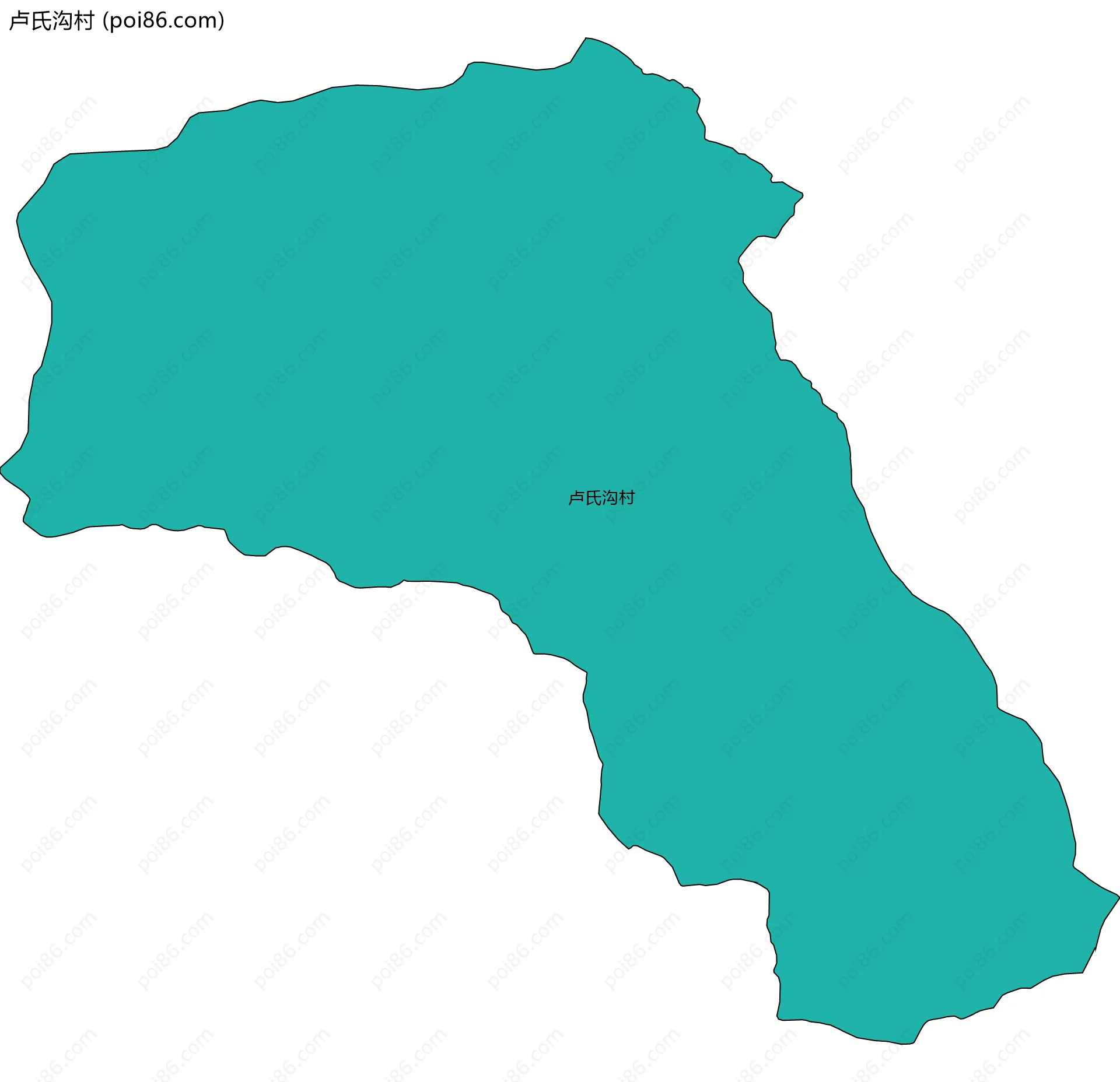 卢氏沟村边界地图