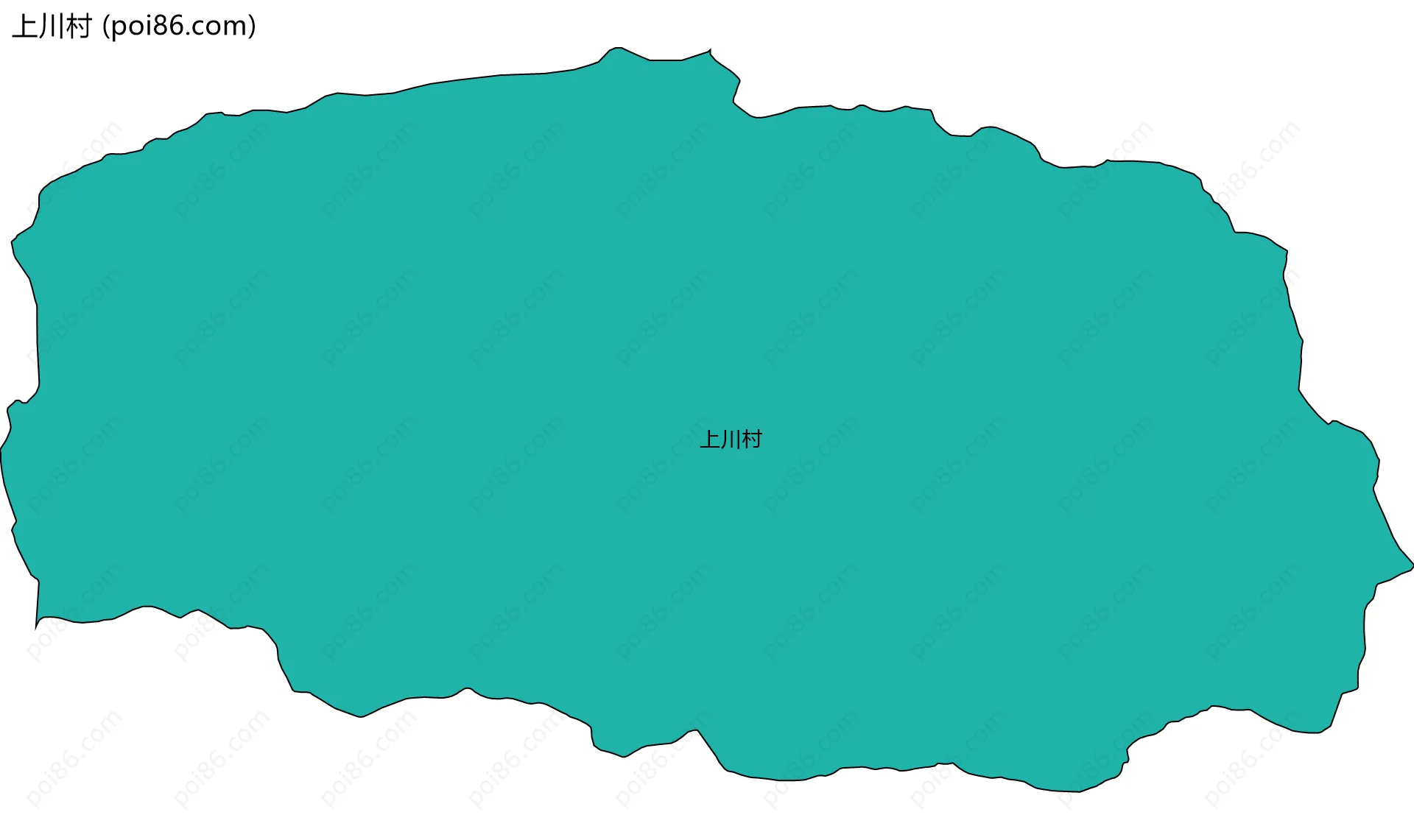 上川村边界地图