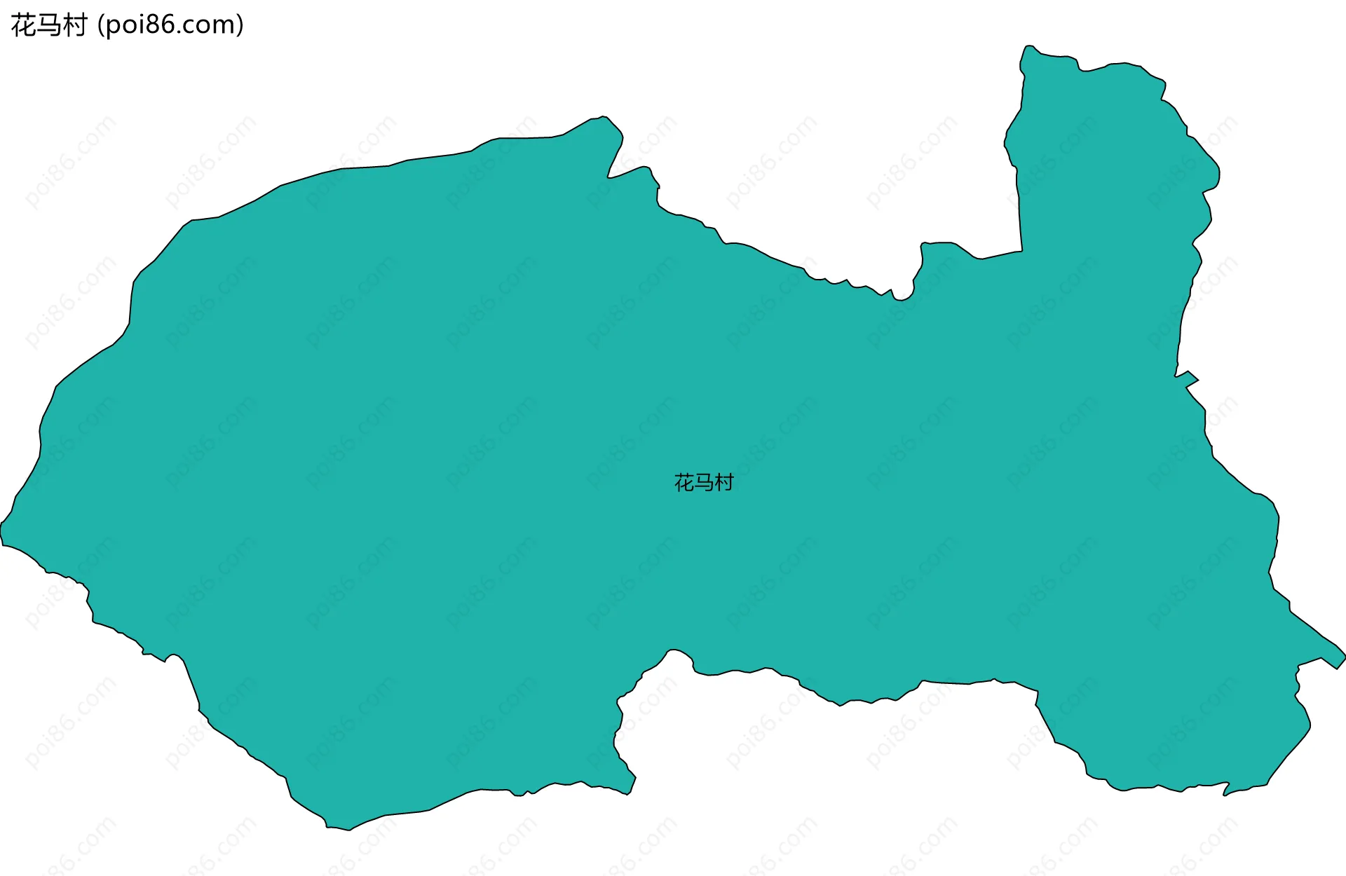 花马村边界地图