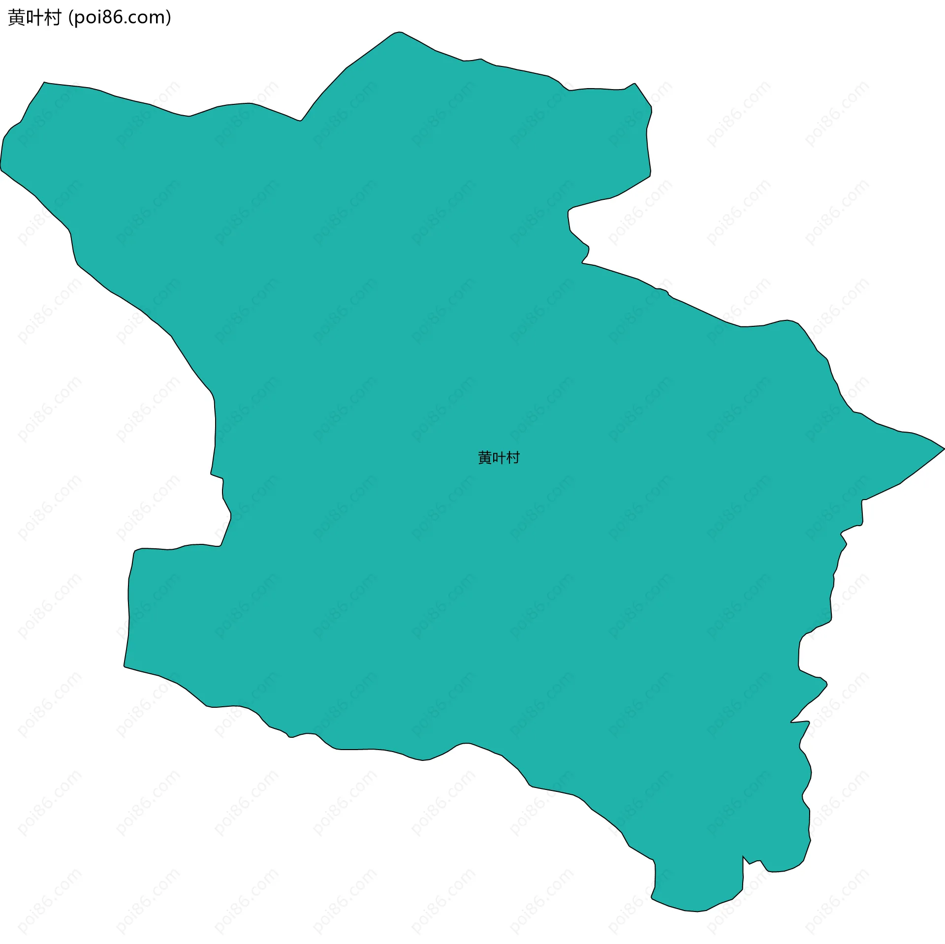 黄叶村边界地图