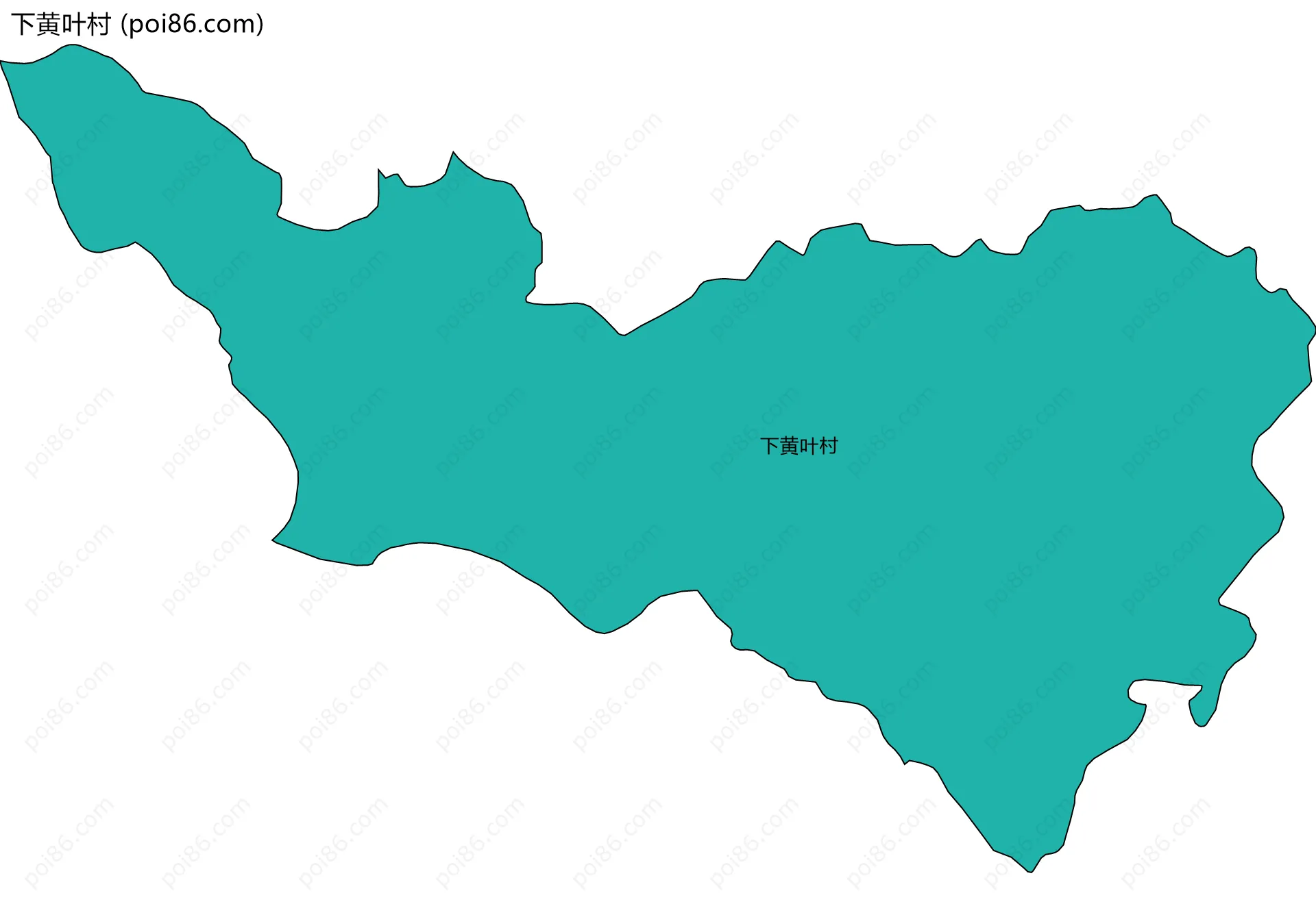 下黄叶村边界地图