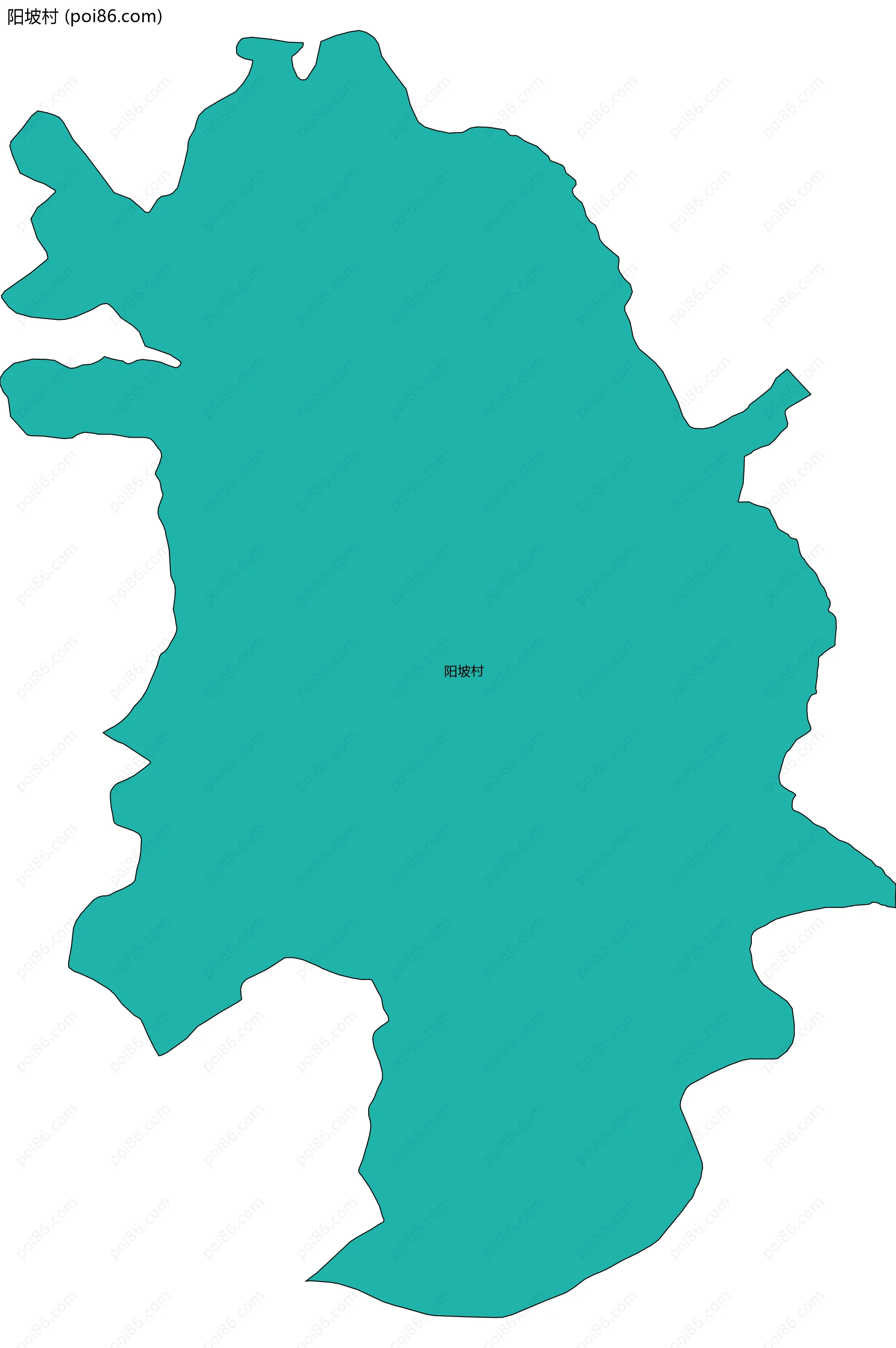 阳坡村边界地图