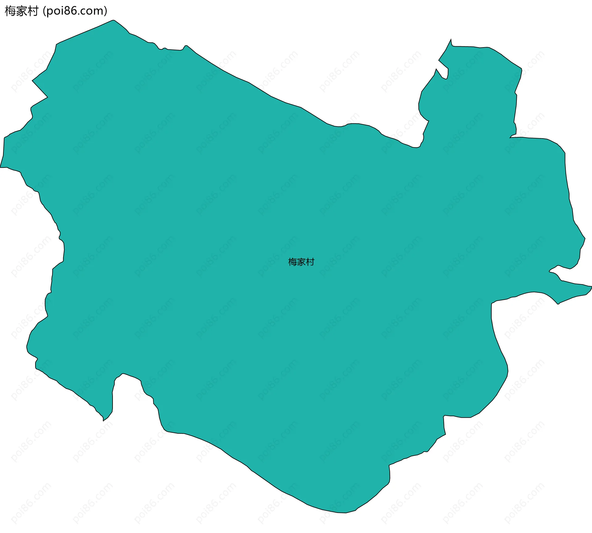 梅家村边界地图