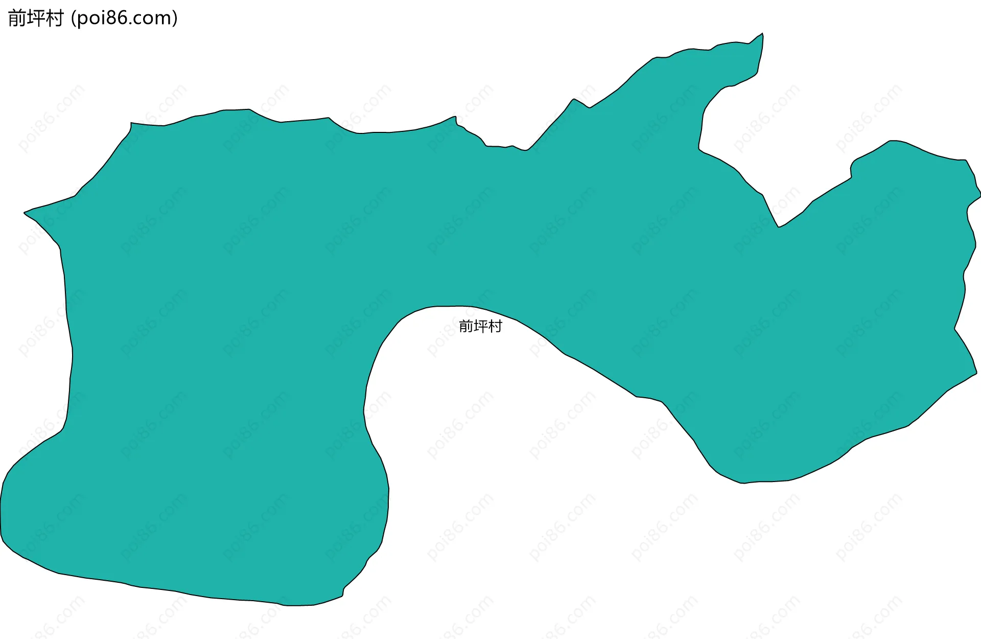 前坪村边界地图