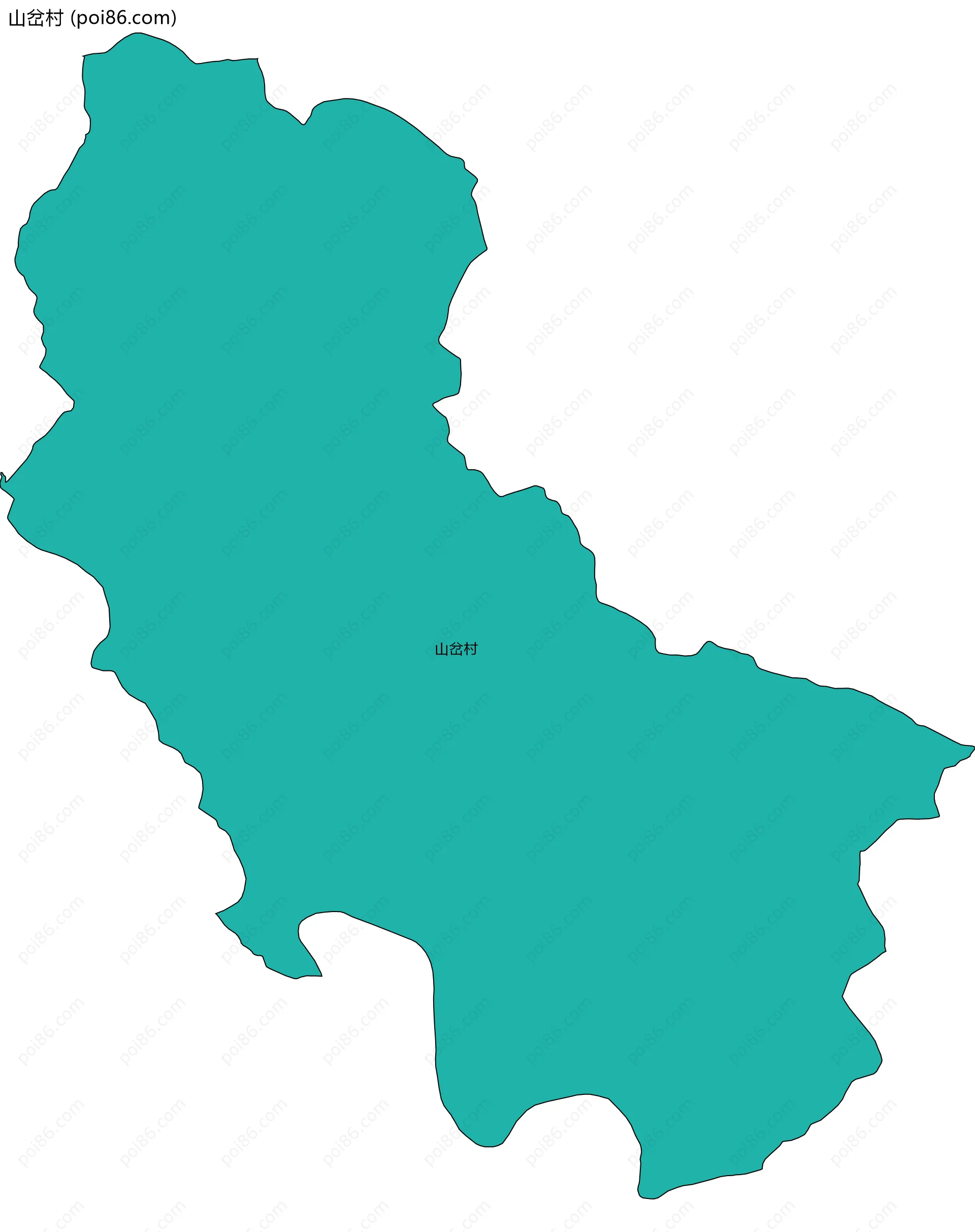 山岔村边界地图