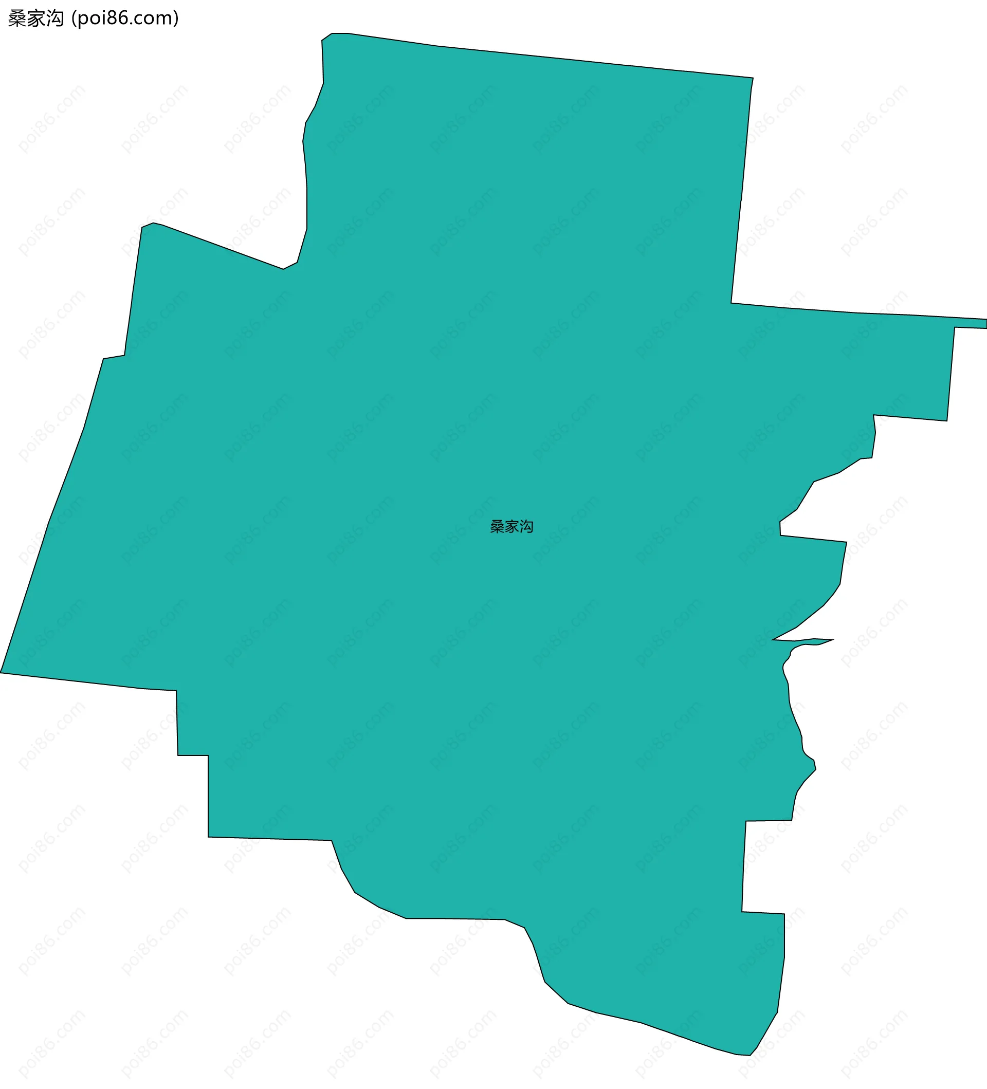 桑家沟边界地图