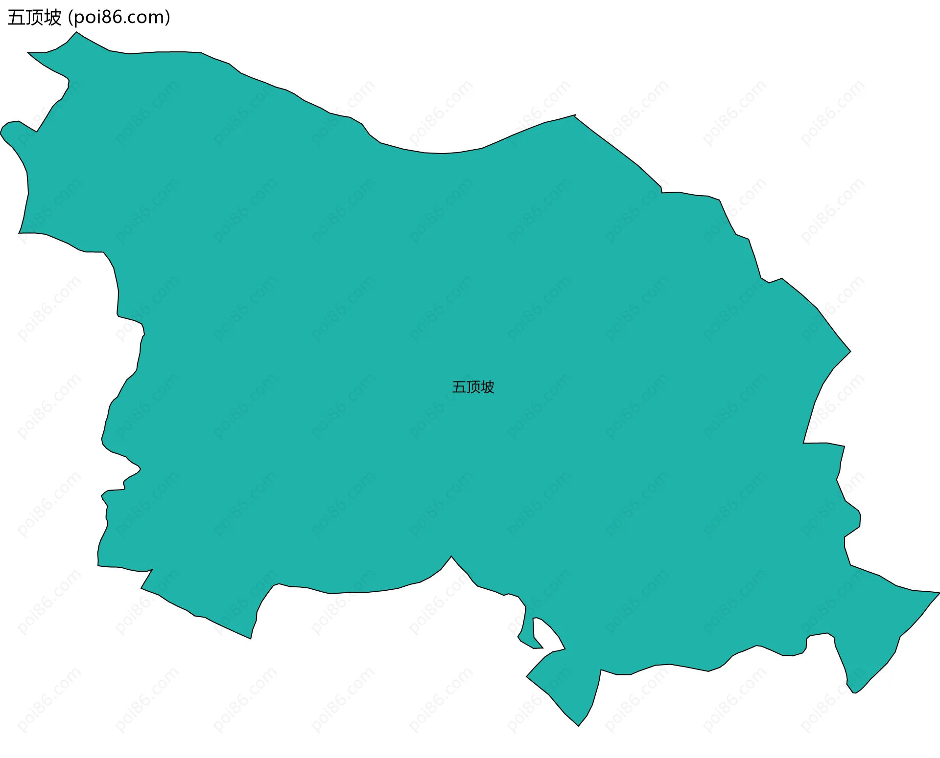五顶坡边界地图