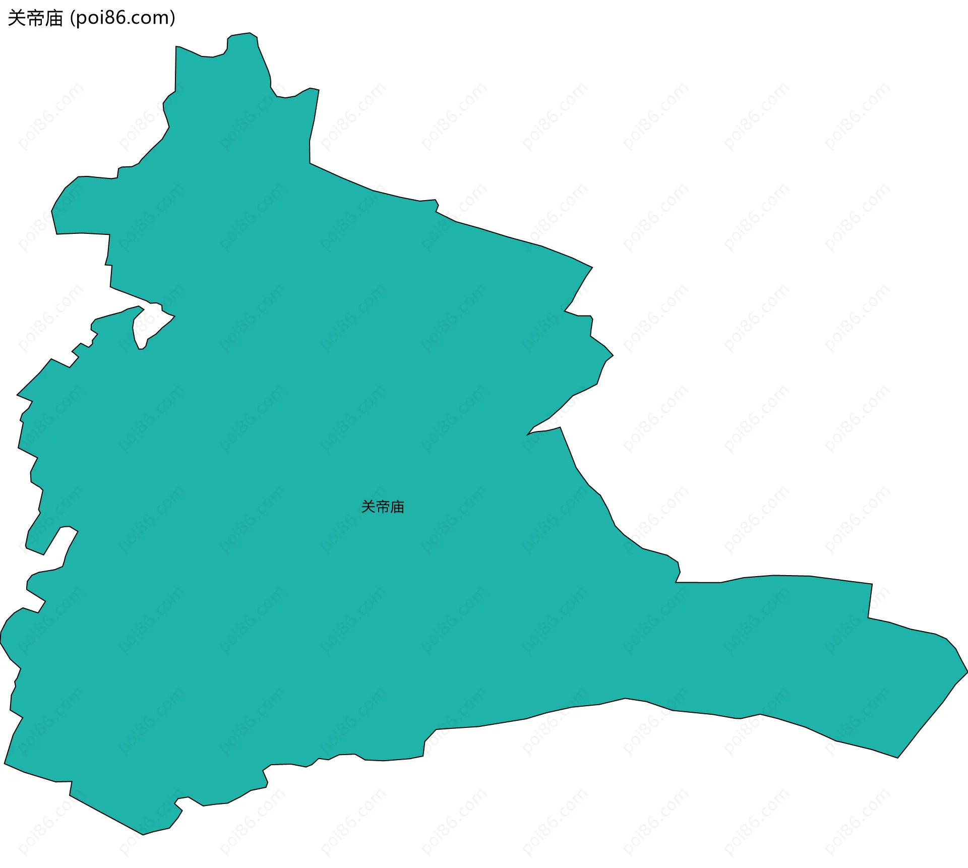 关帝庙边界地图