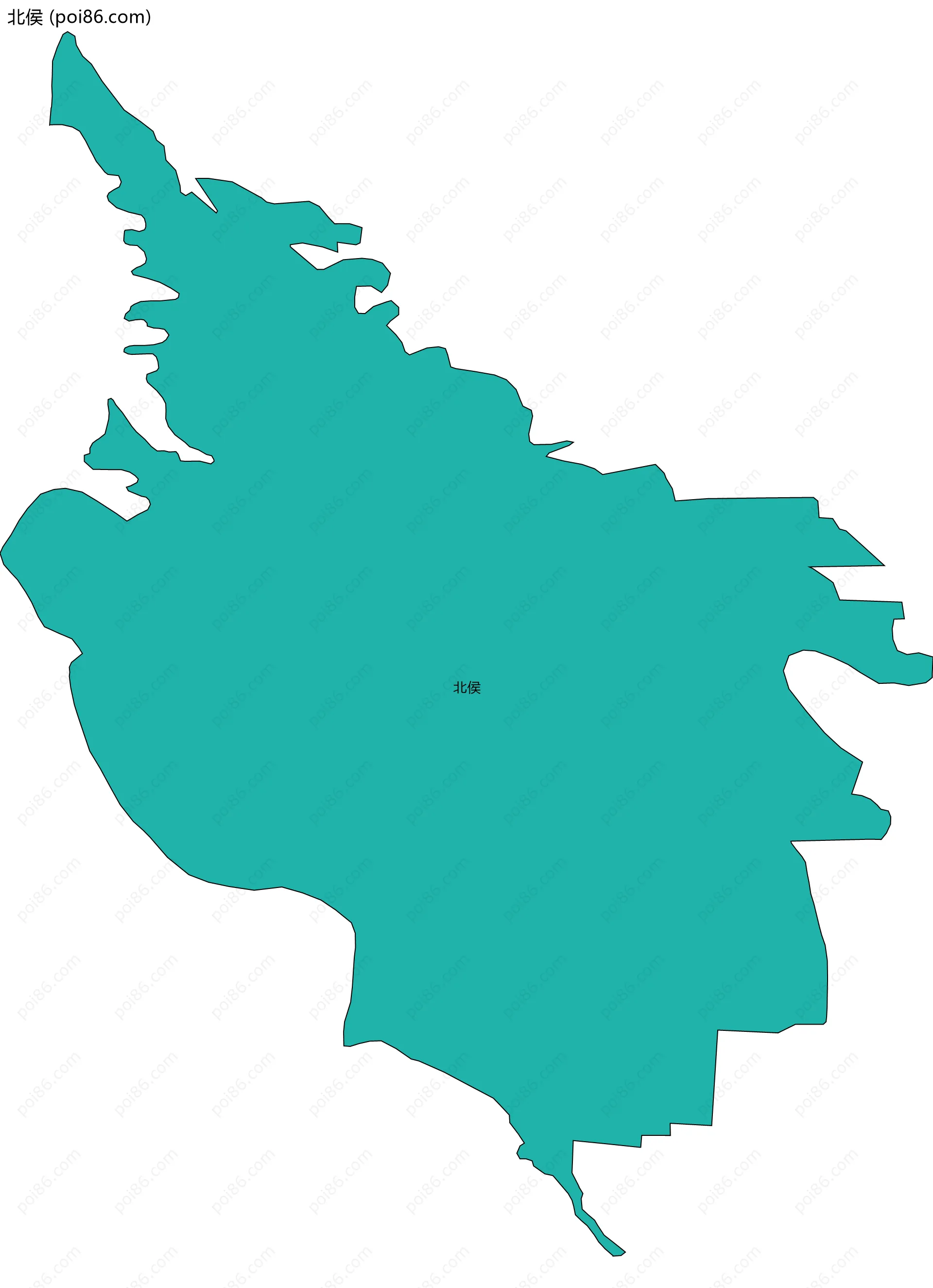 北侯边界地图