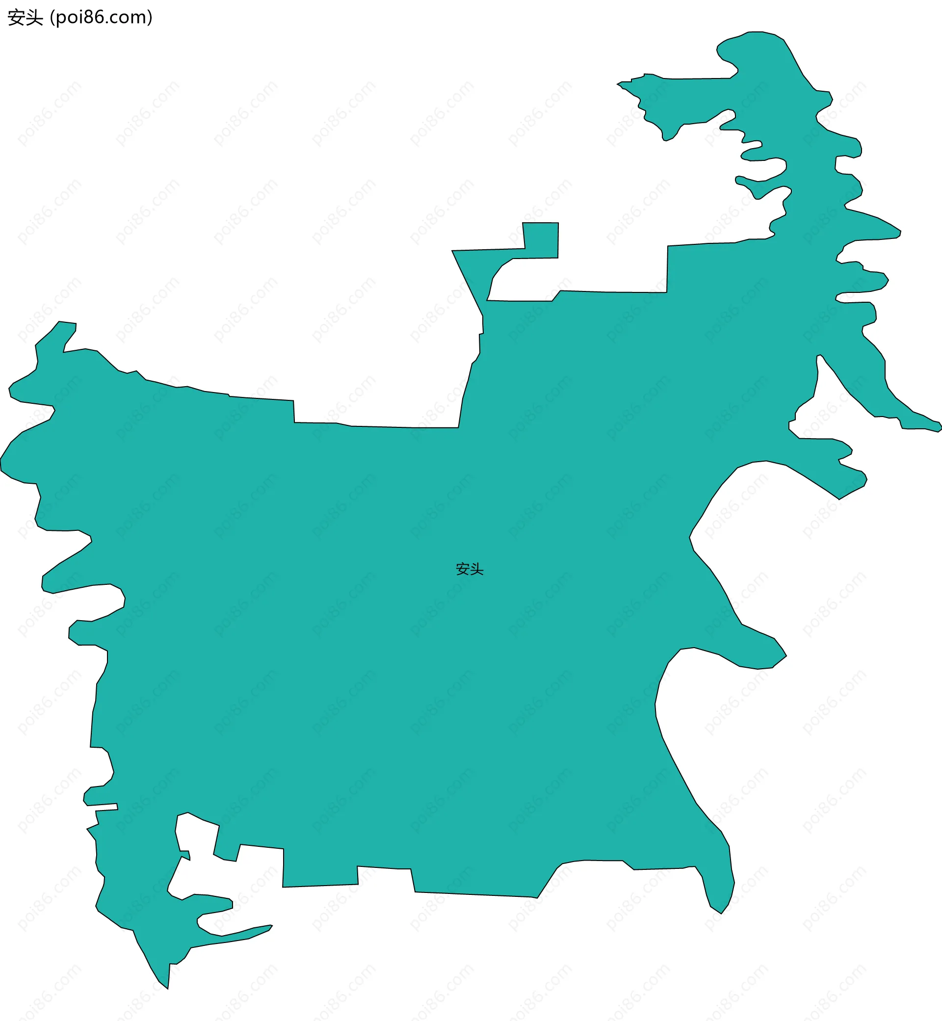 安头边界地图
