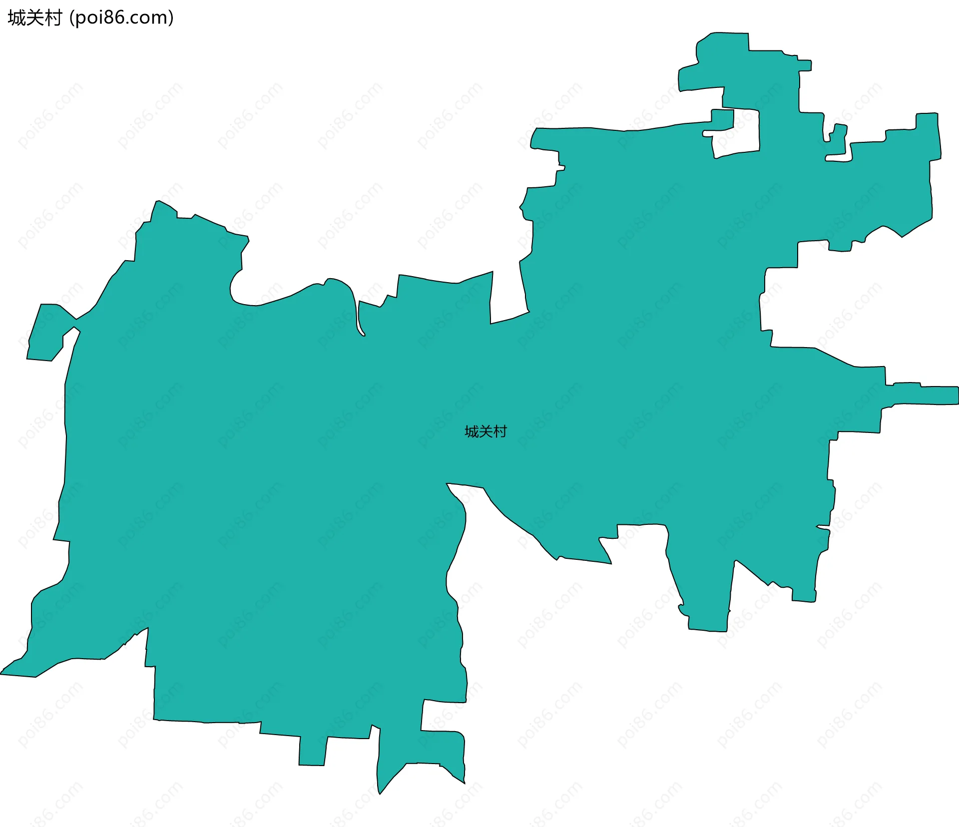 城关村边界地图