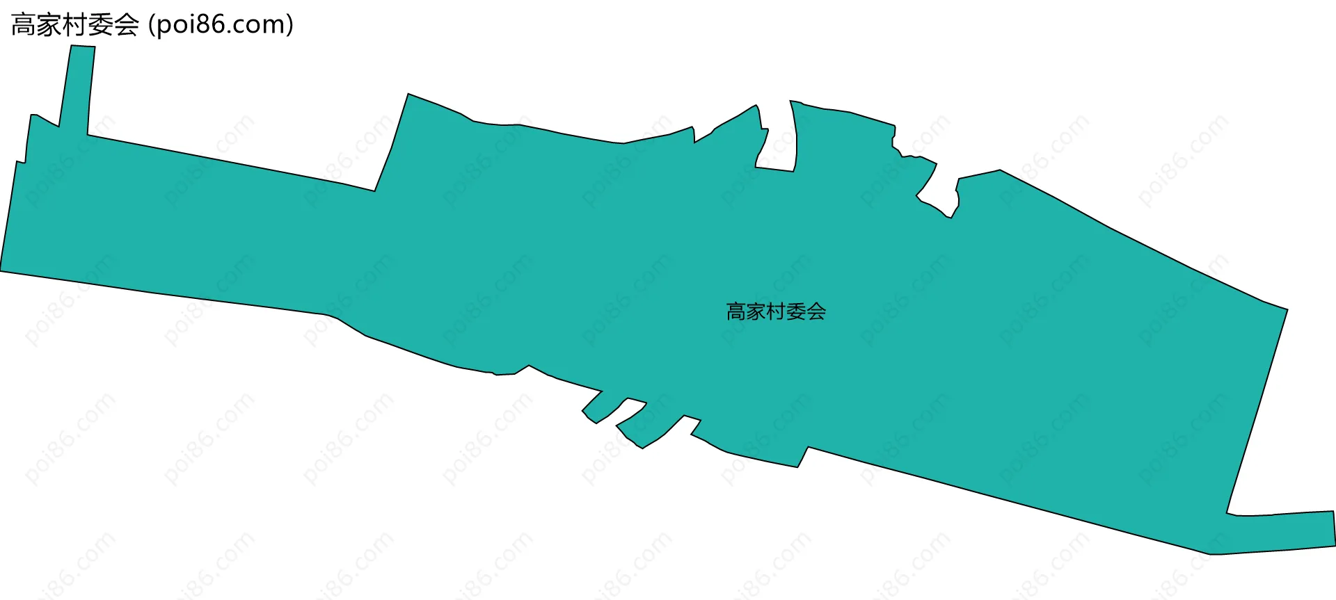高家村委会边界地图