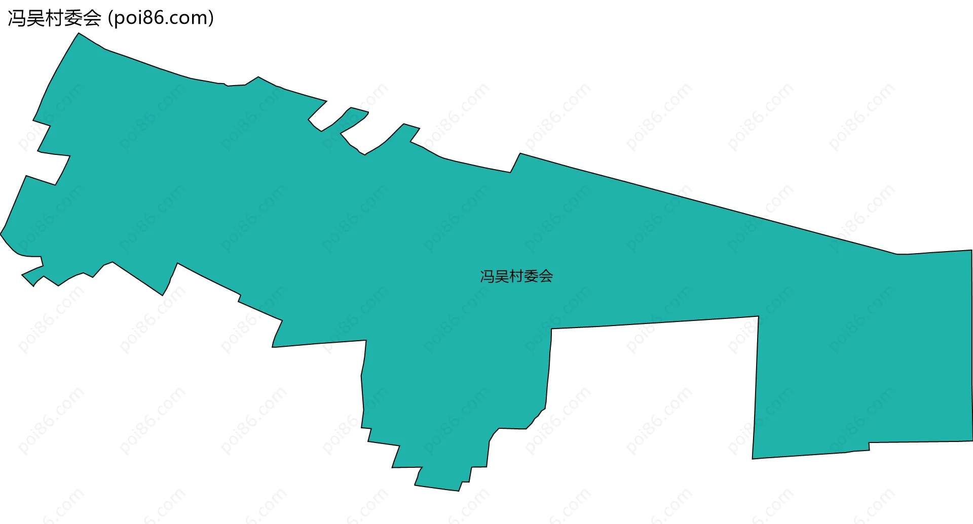 冯吴村委会边界地图
