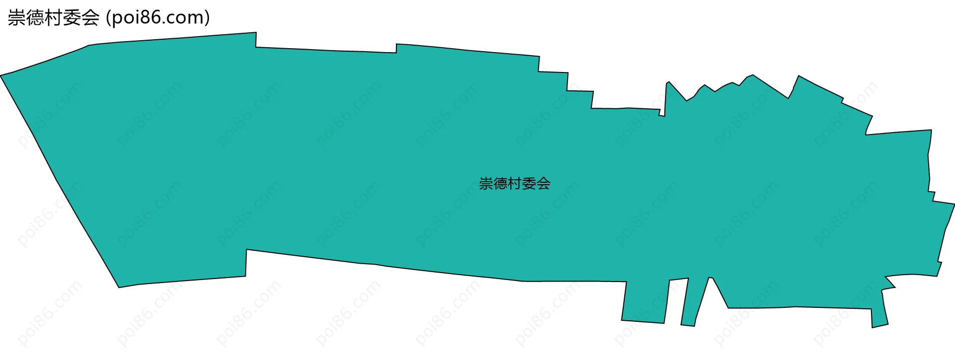 崇德村委会边界地图