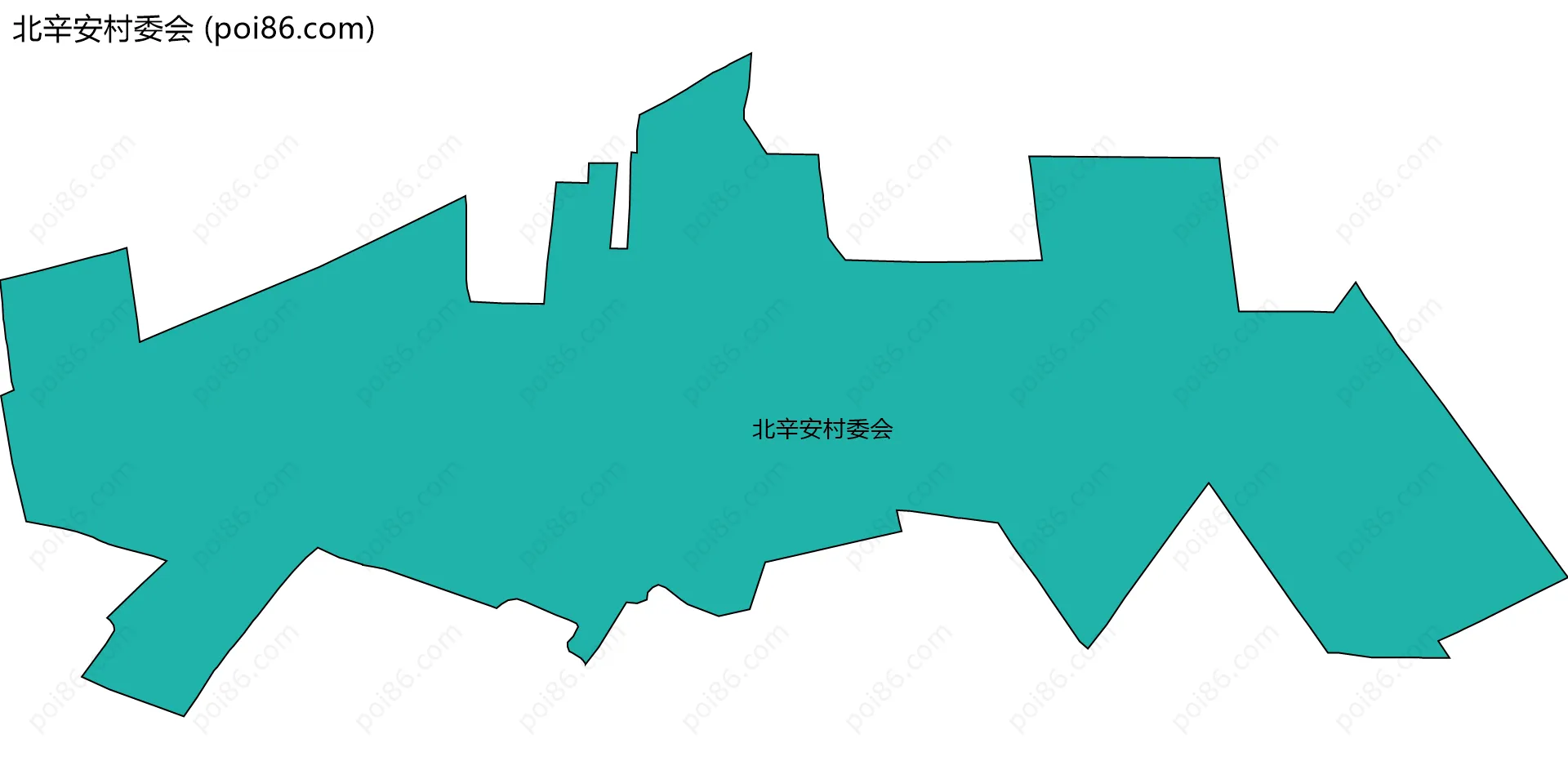 北辛安村委会边界地图