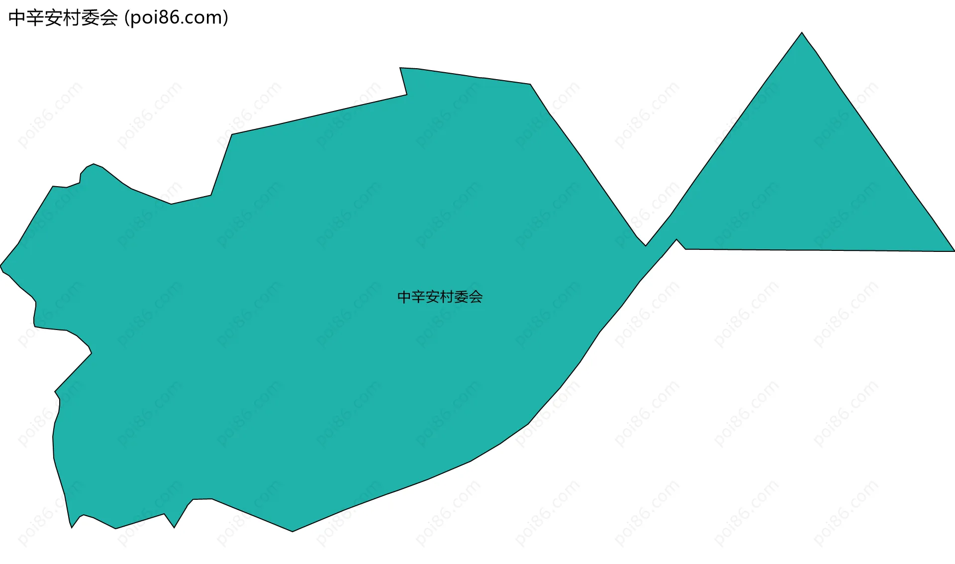 中辛安村委会边界地图