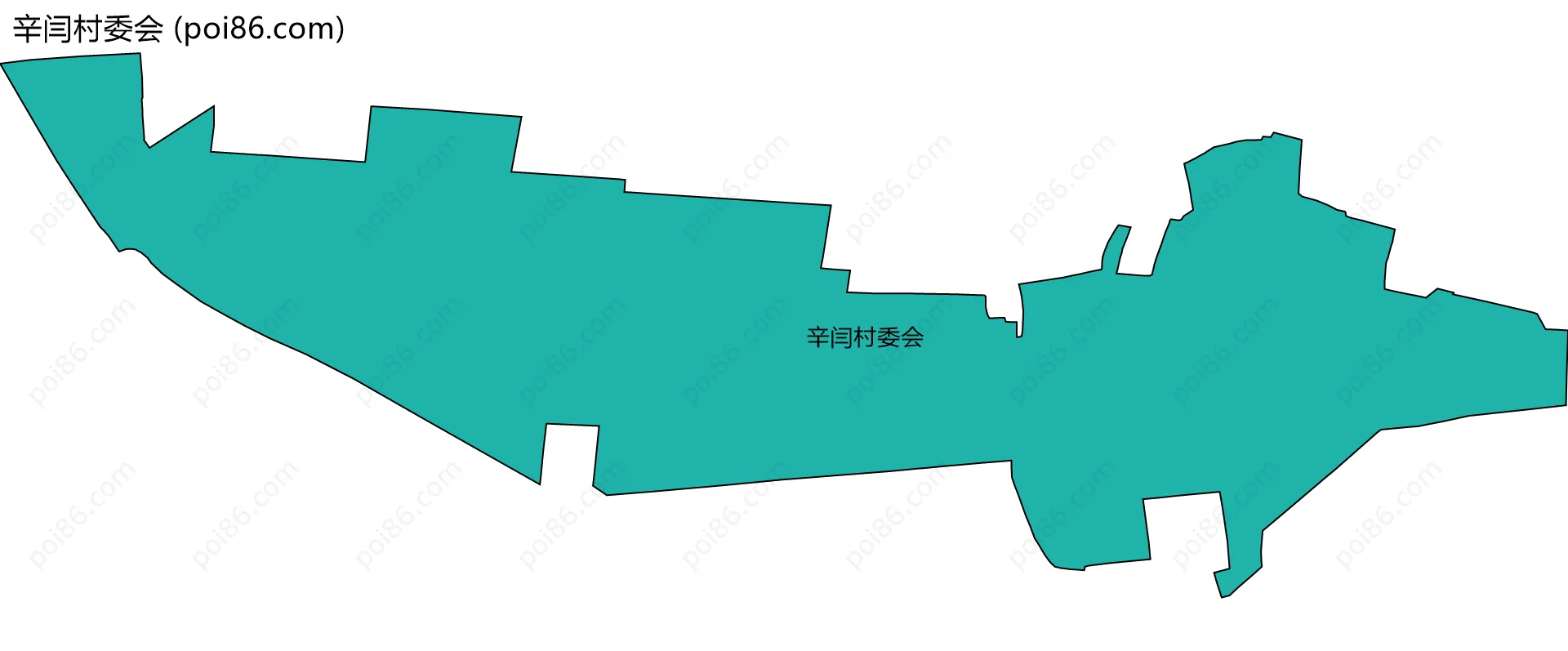 辛闫村委会边界地图