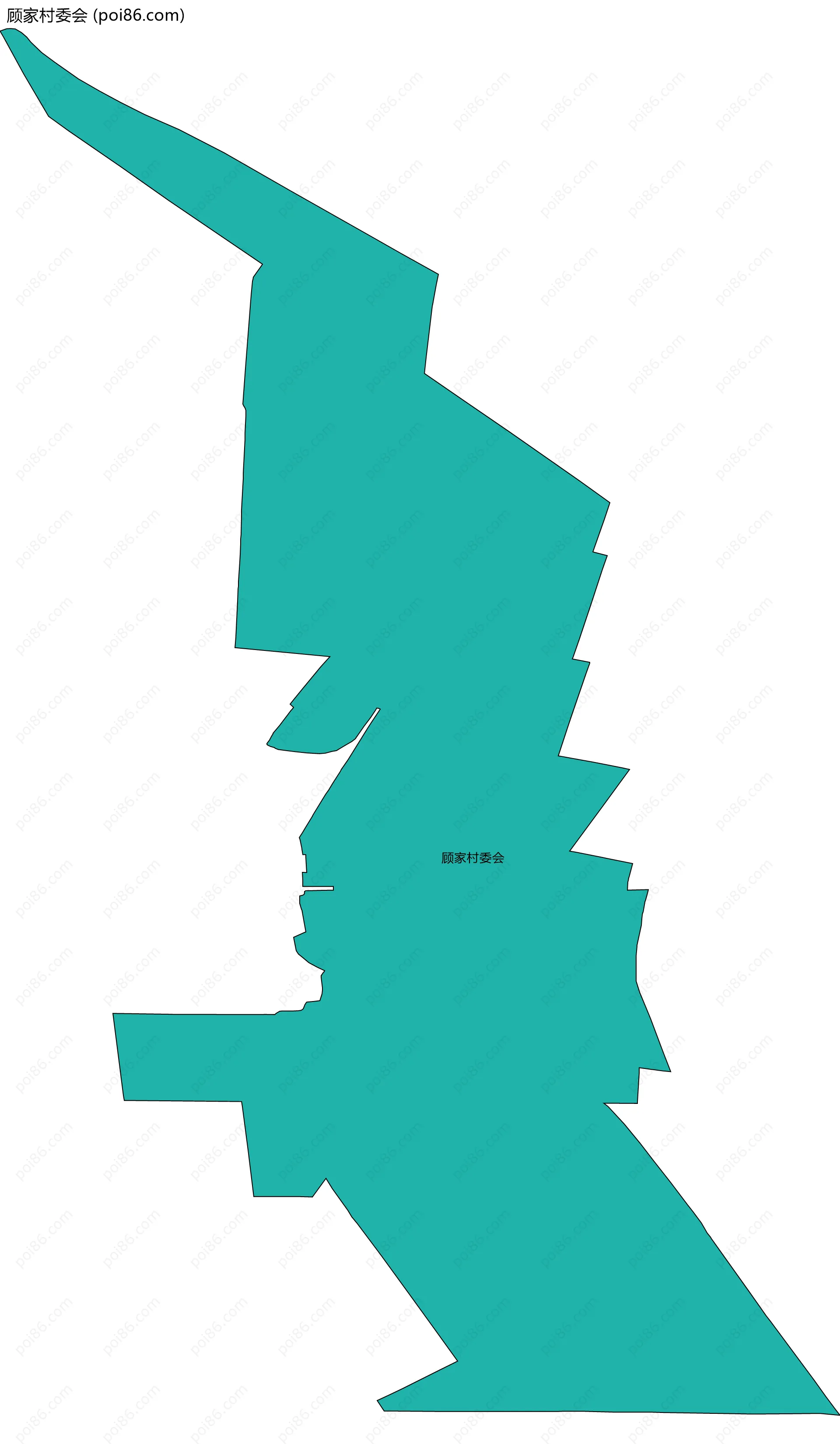 顾家村委会边界地图