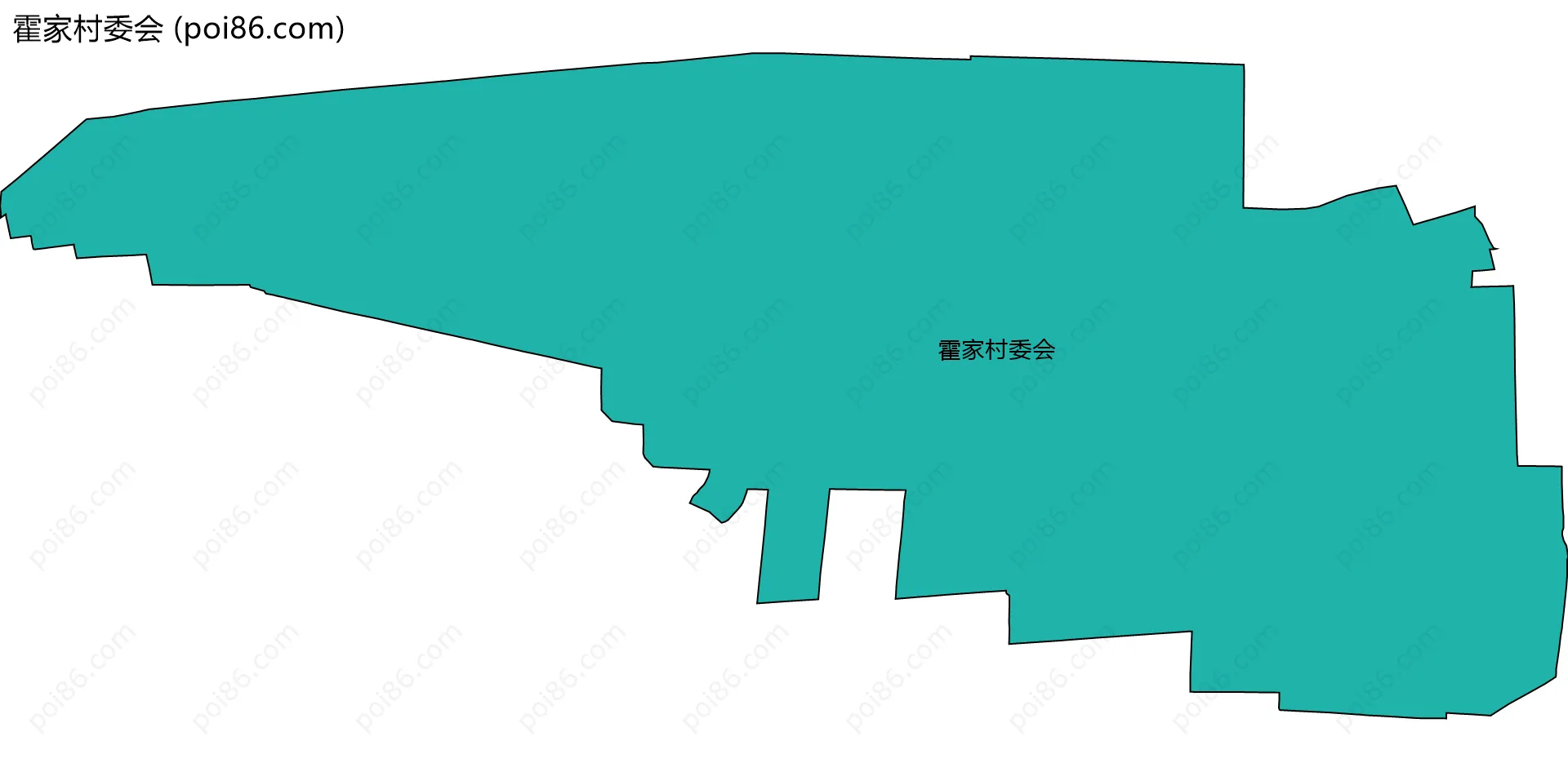霍家村委会边界地图