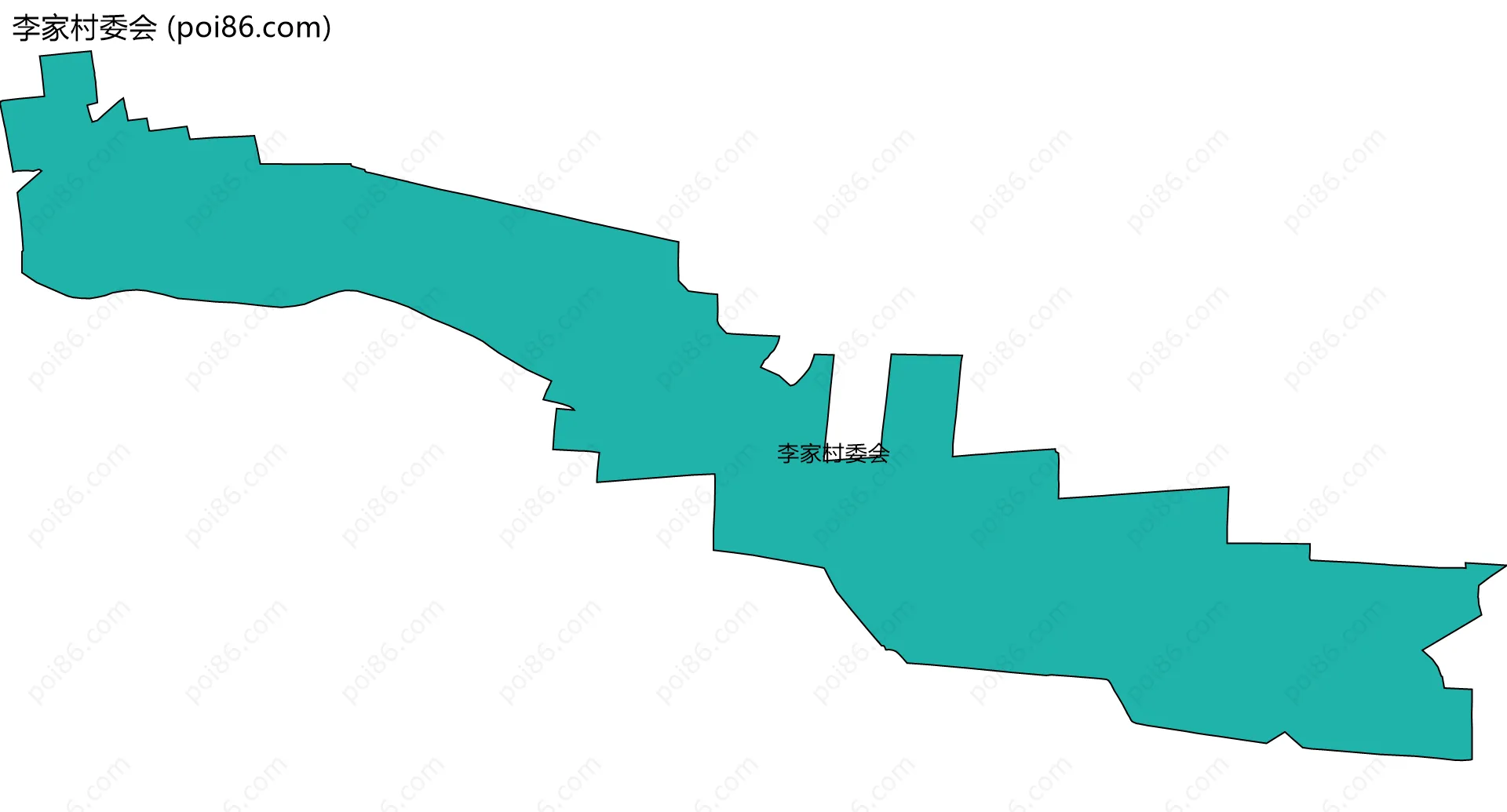 李家村委会边界地图