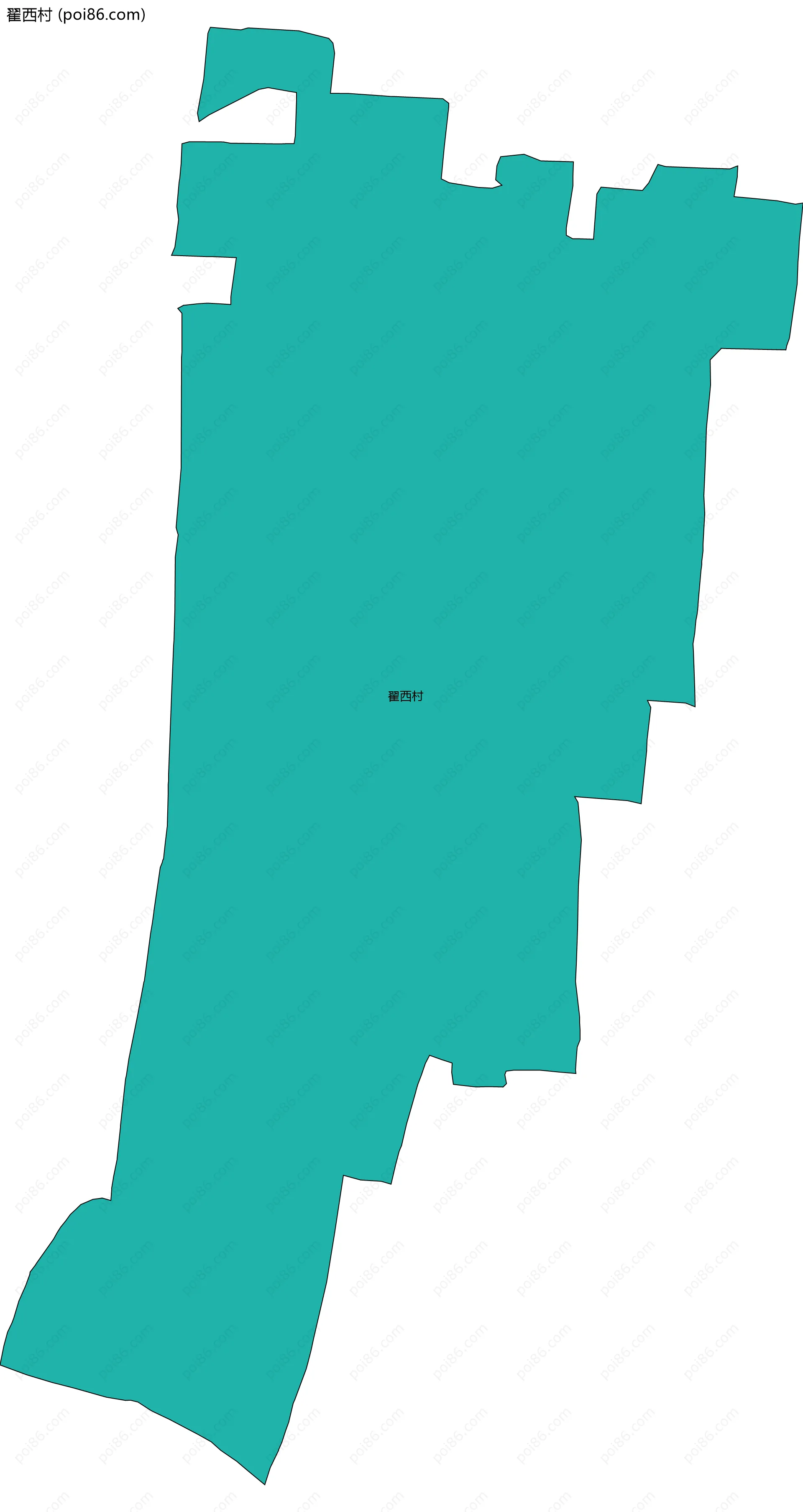 翟西村边界地图