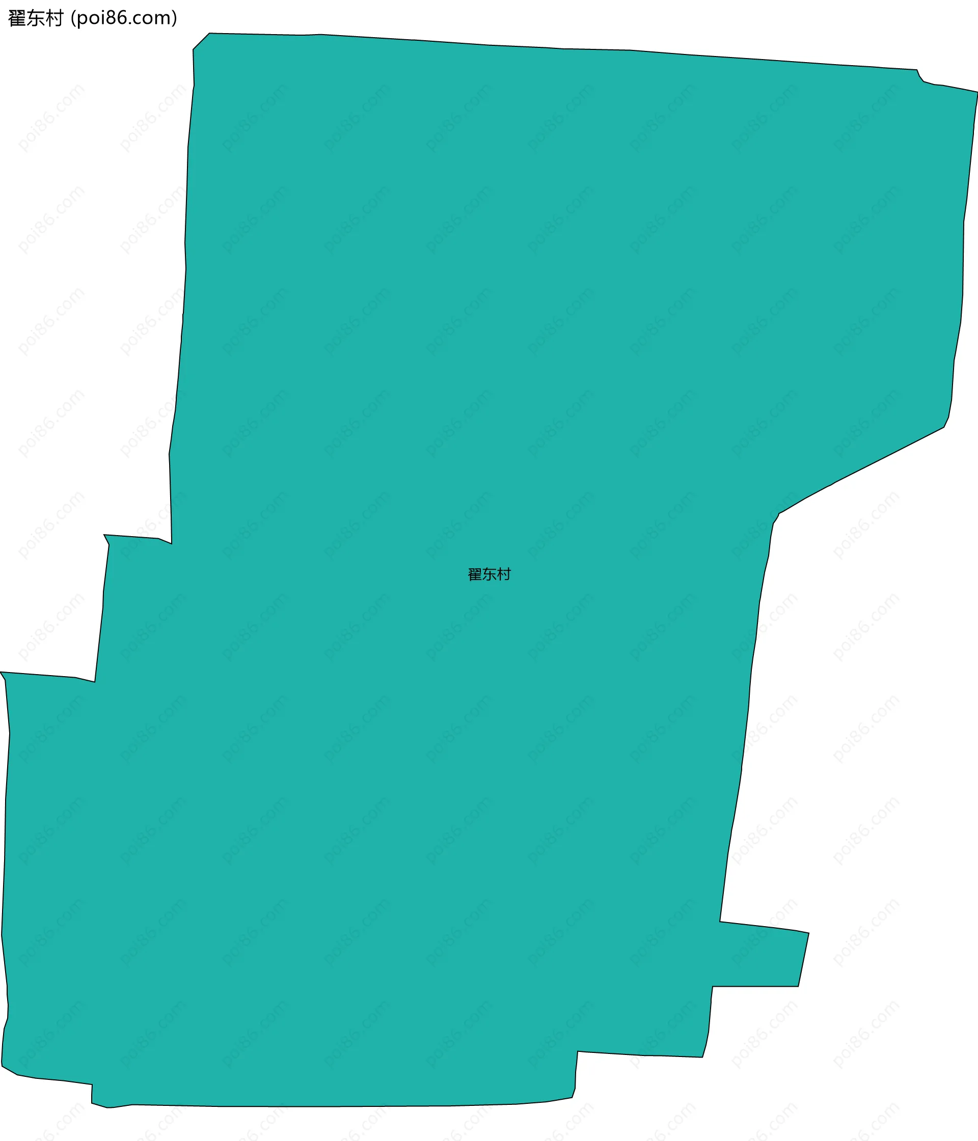 翟东村边界地图