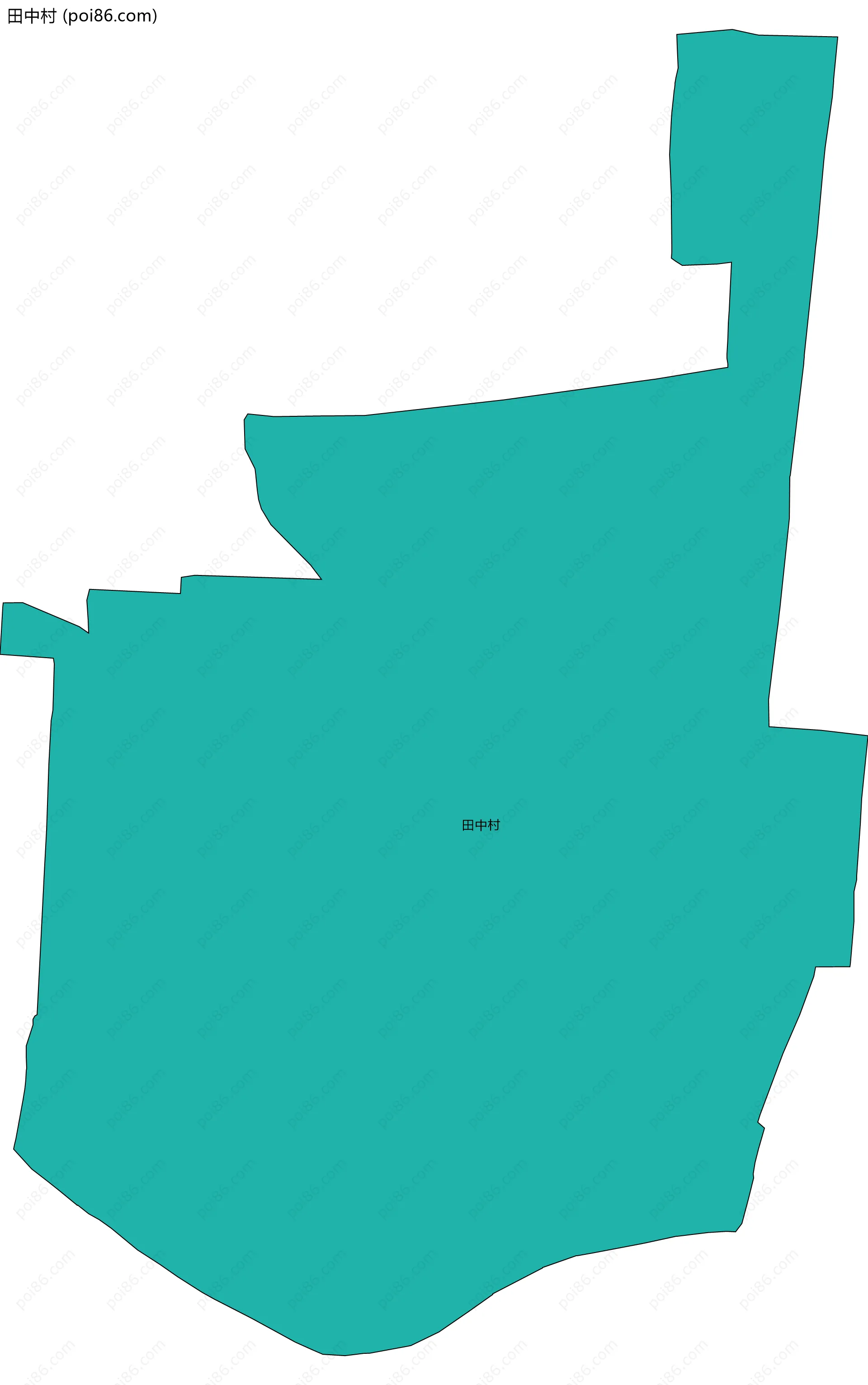 田中村边界地图